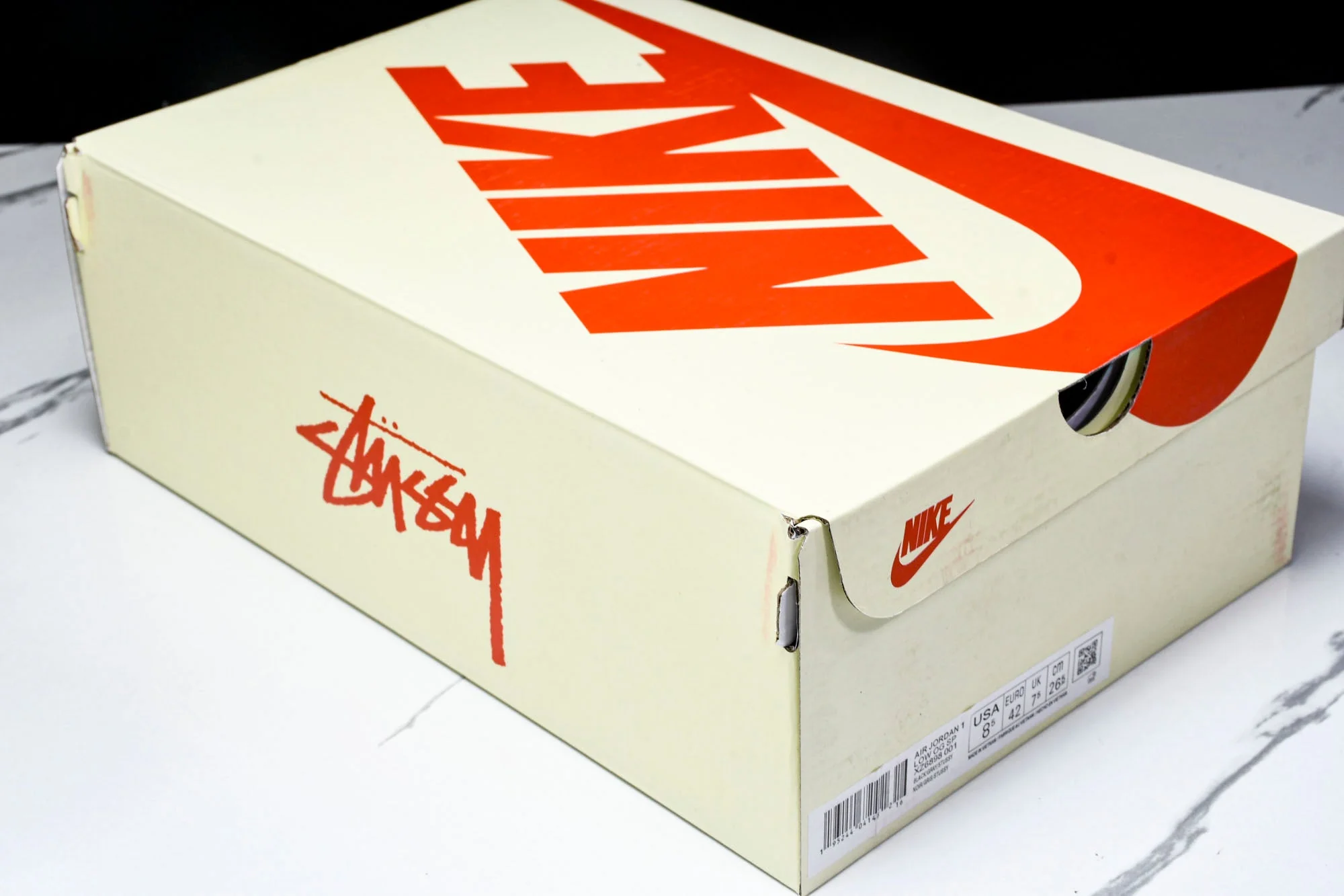 Travis Scott AJ1 Low x Stussy 'Silver Grey' (Custom)