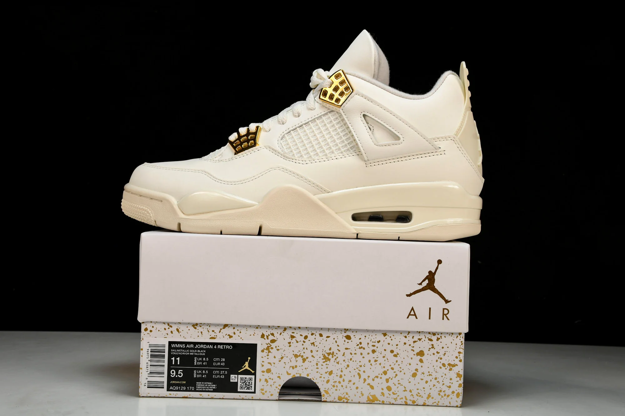 AJ4 Retro 'Metallic Gold'