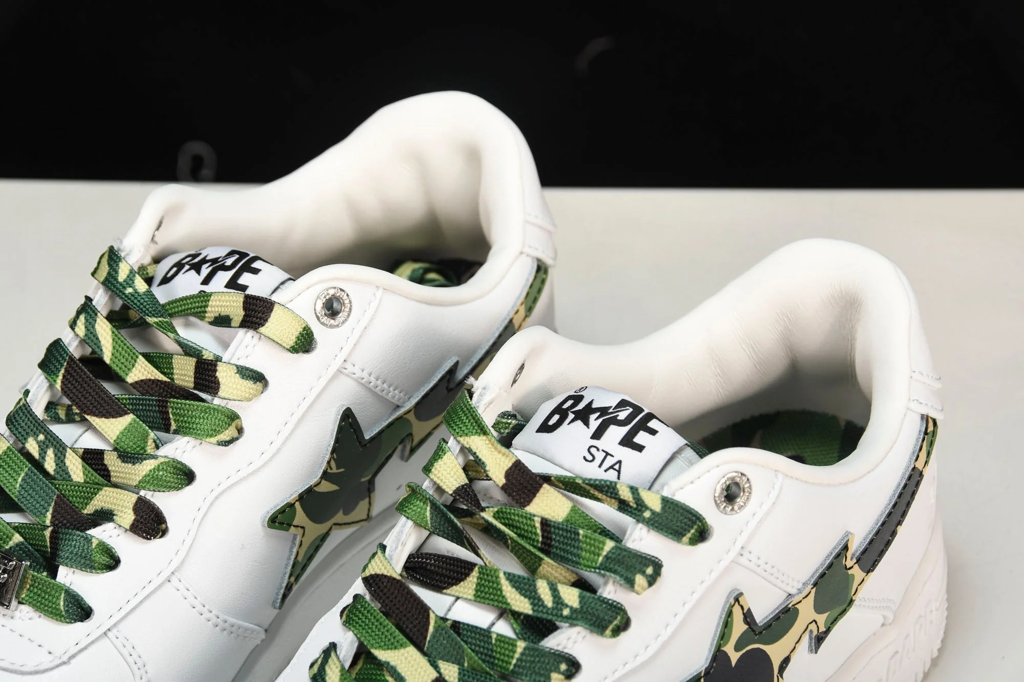 A Bathing Ape Bape Sta 'White ABC Camo Green'