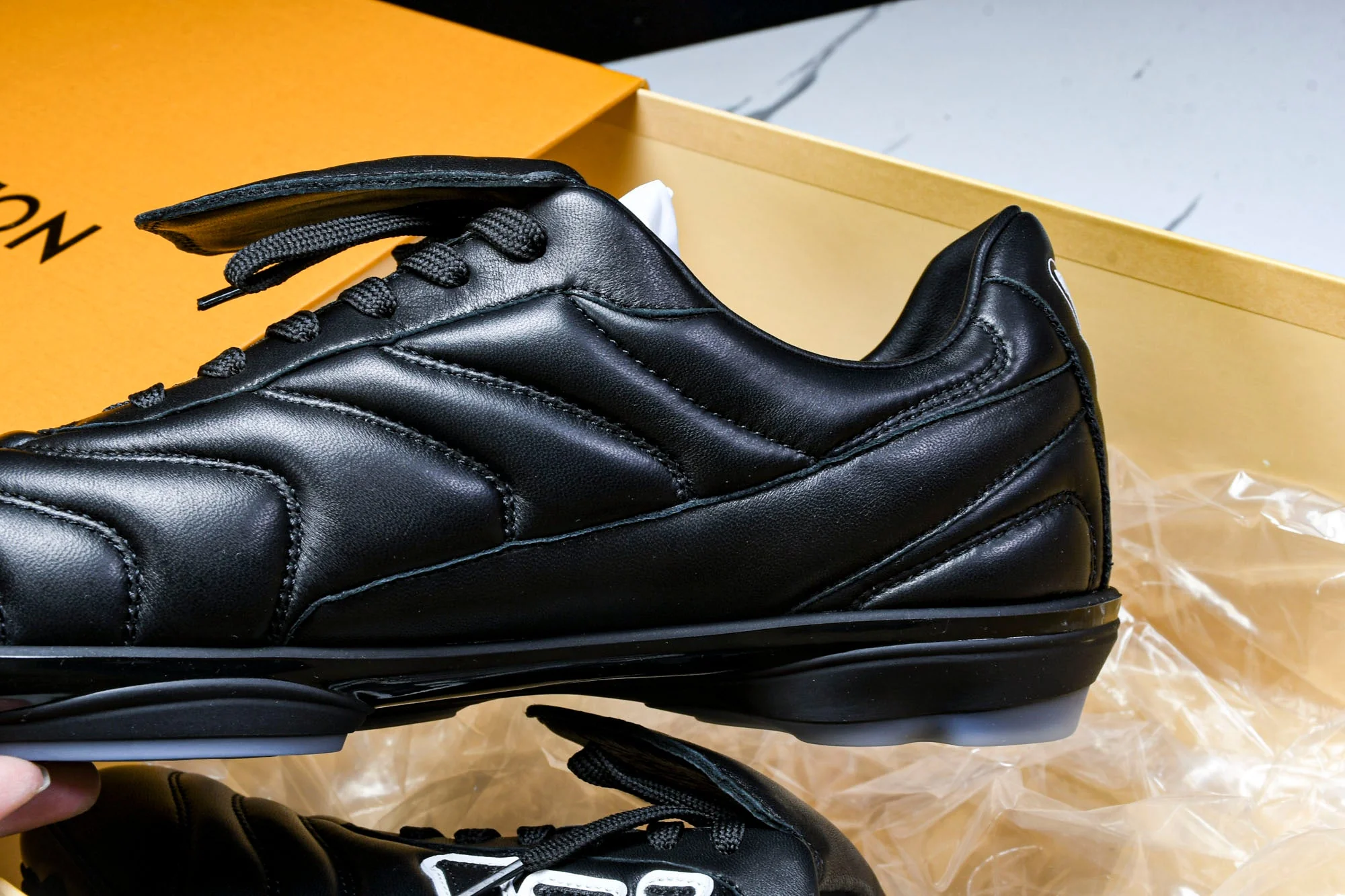 Louis Vuittоп Footprint Soccer Sneaker 'Black'