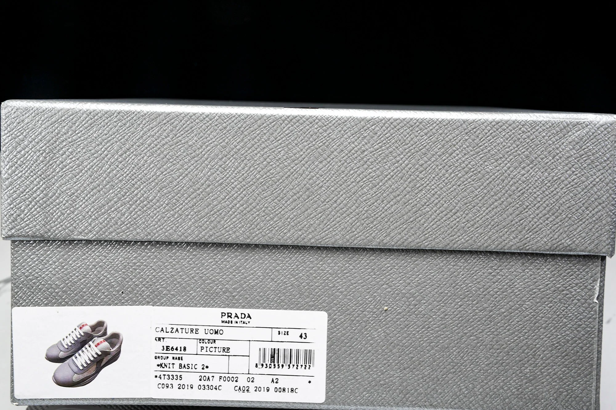 Prada America's Cup Sneaker Soft Rubber 'Steel Grey'