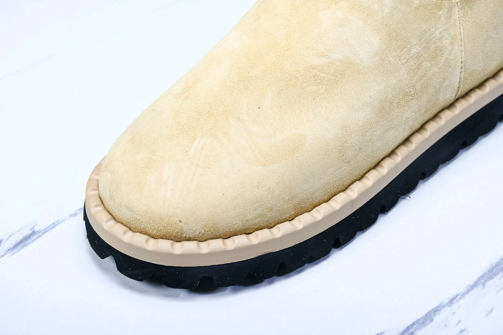 Prada Suede Booties 'Beige'