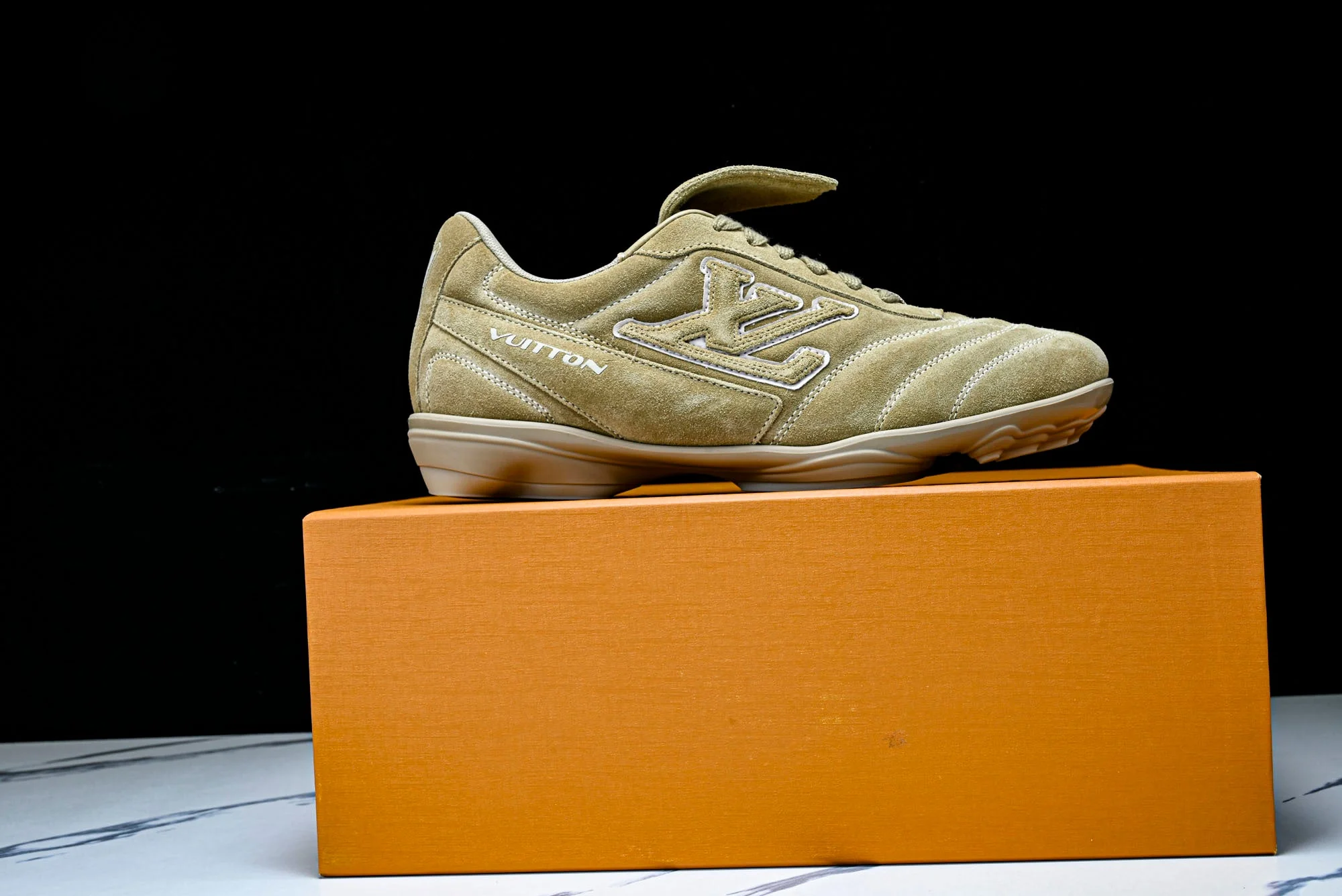 Louis Vuittоп Footprint Soccer Sneaker 'Beige Suede'