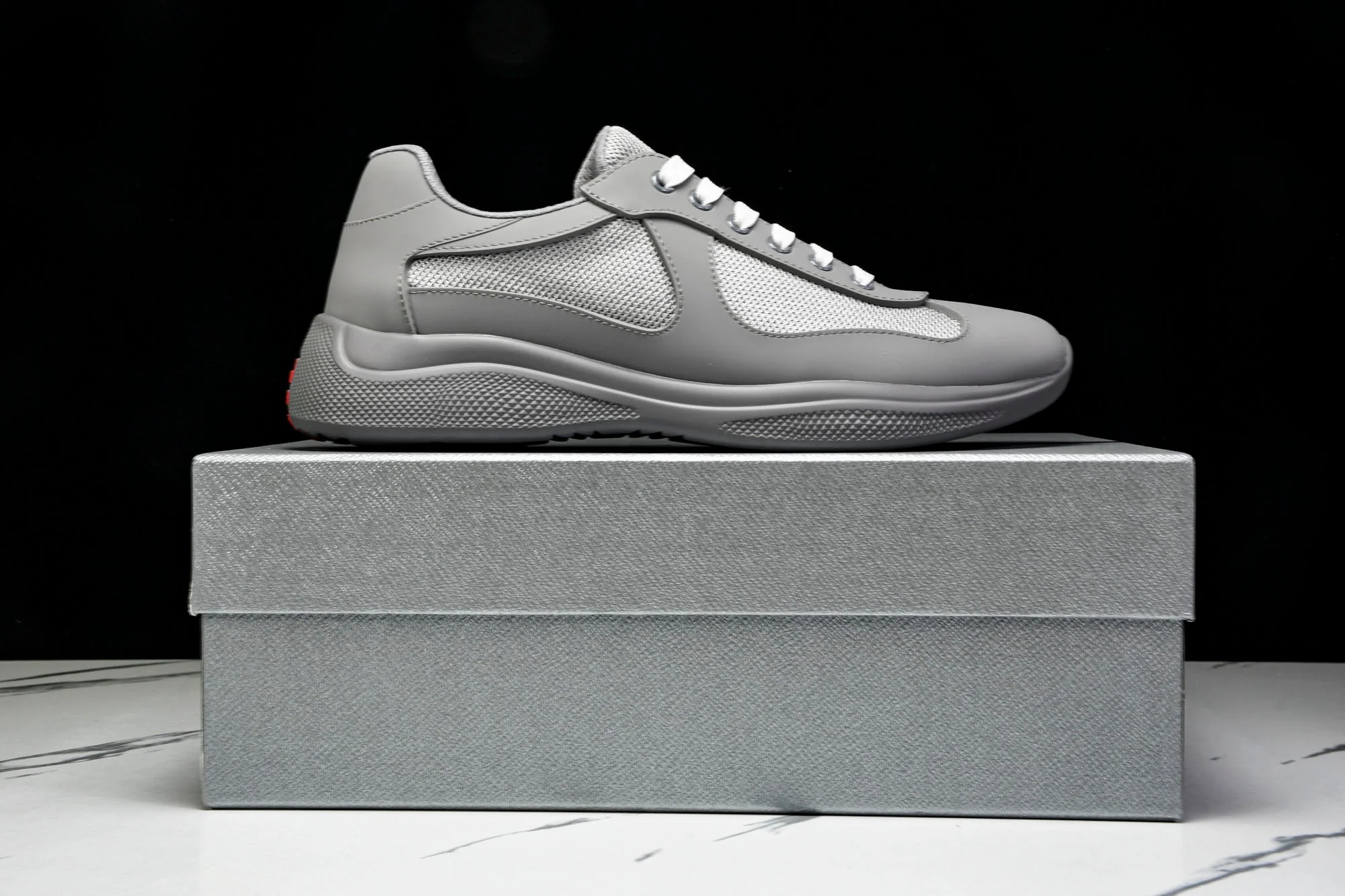 Prada America's Cup Sneaker Soft Rubber 'Steel Grey'