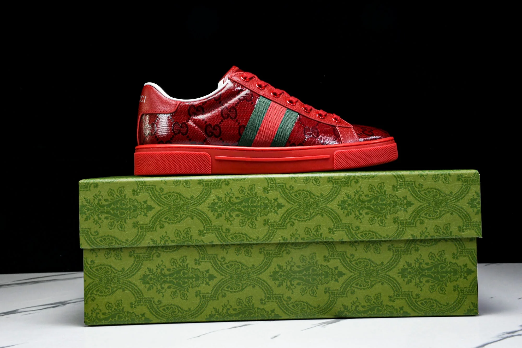 Guссi Ace Web 'Red Monogram'