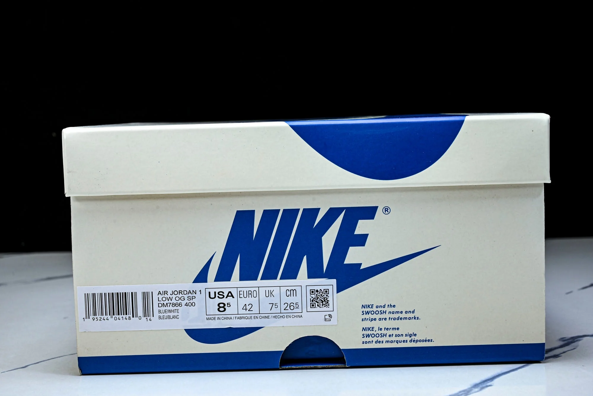 Travis Scott x Fragment AJ1 Low 'Reverse Sail Military Blue' (Unreleased)