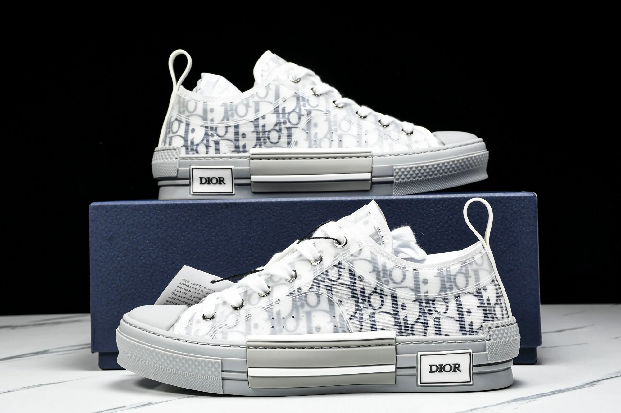 D1or B23 Low 'Oblique Grey Navy'