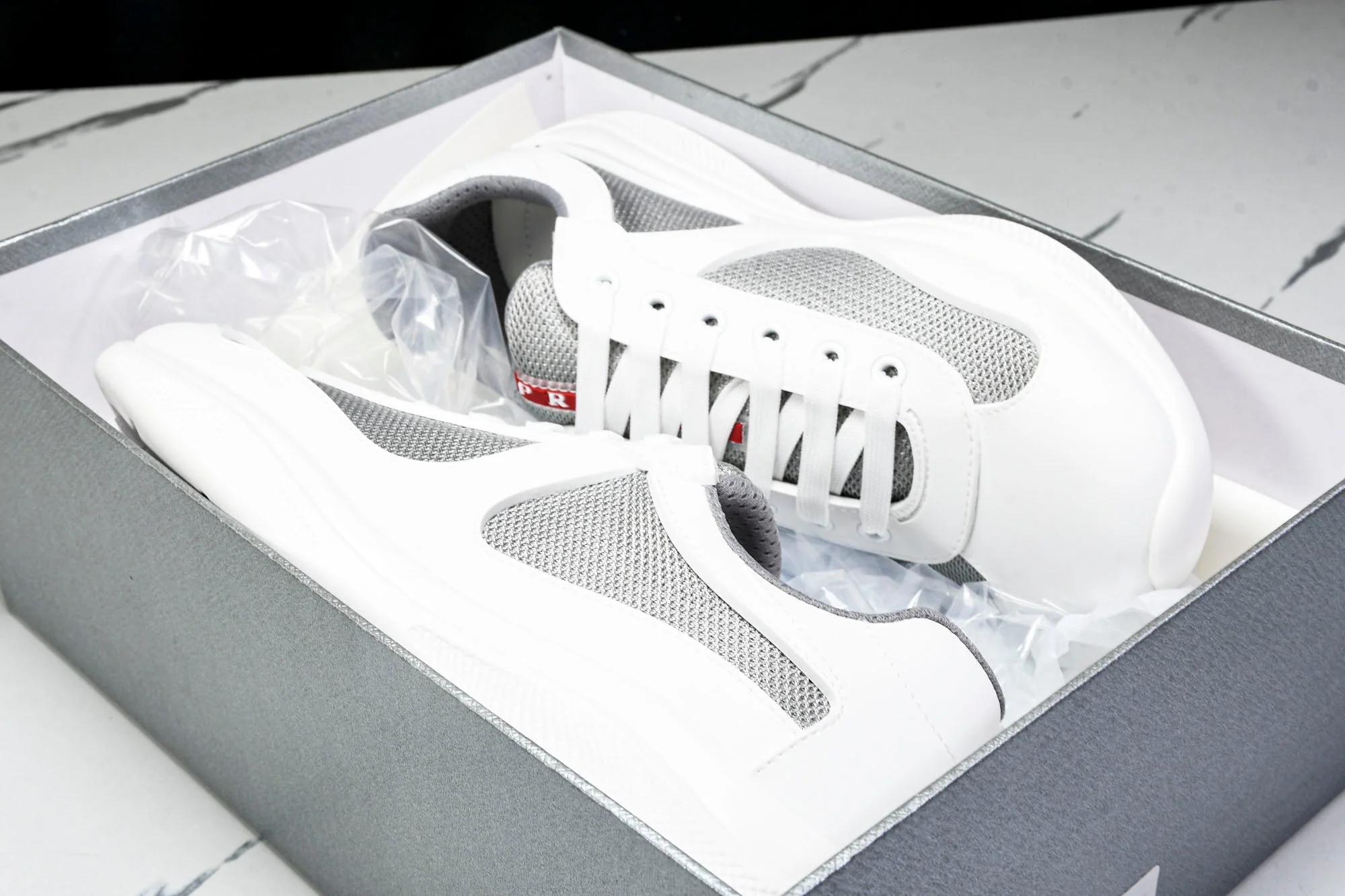 Prada America's Cup Sneaker Soft Rubber 'Cream White'