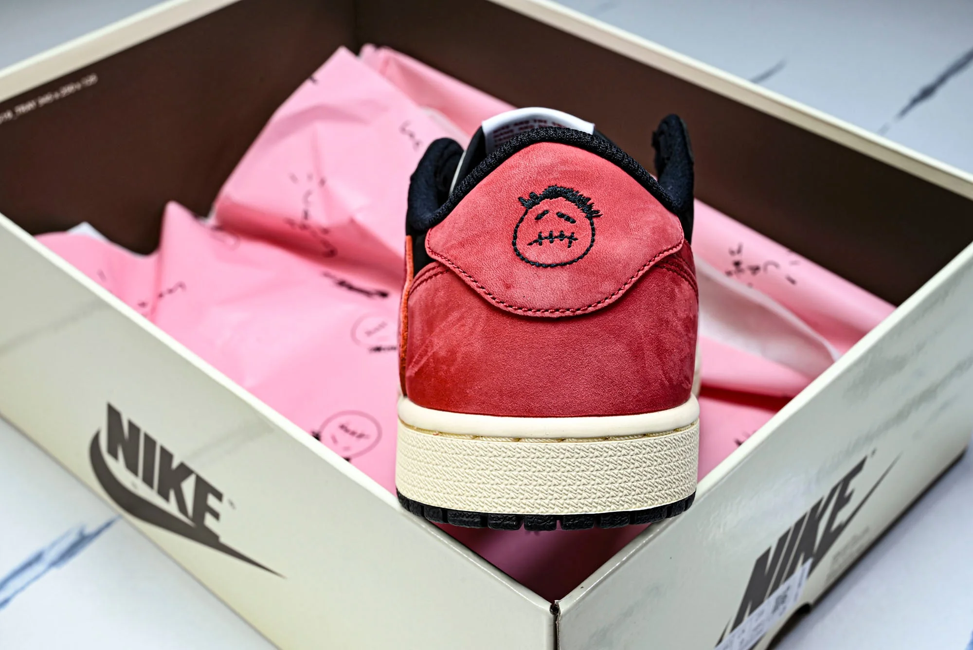 Travis Scott AJ1 Retro Low 'Black Red' (Unreleased)