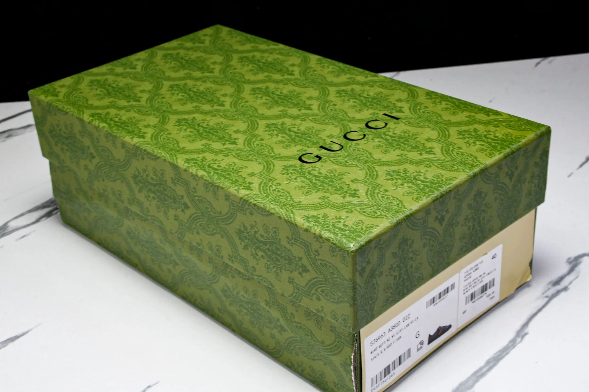 Guссi Ace Web 'Glossy Black Monogram'