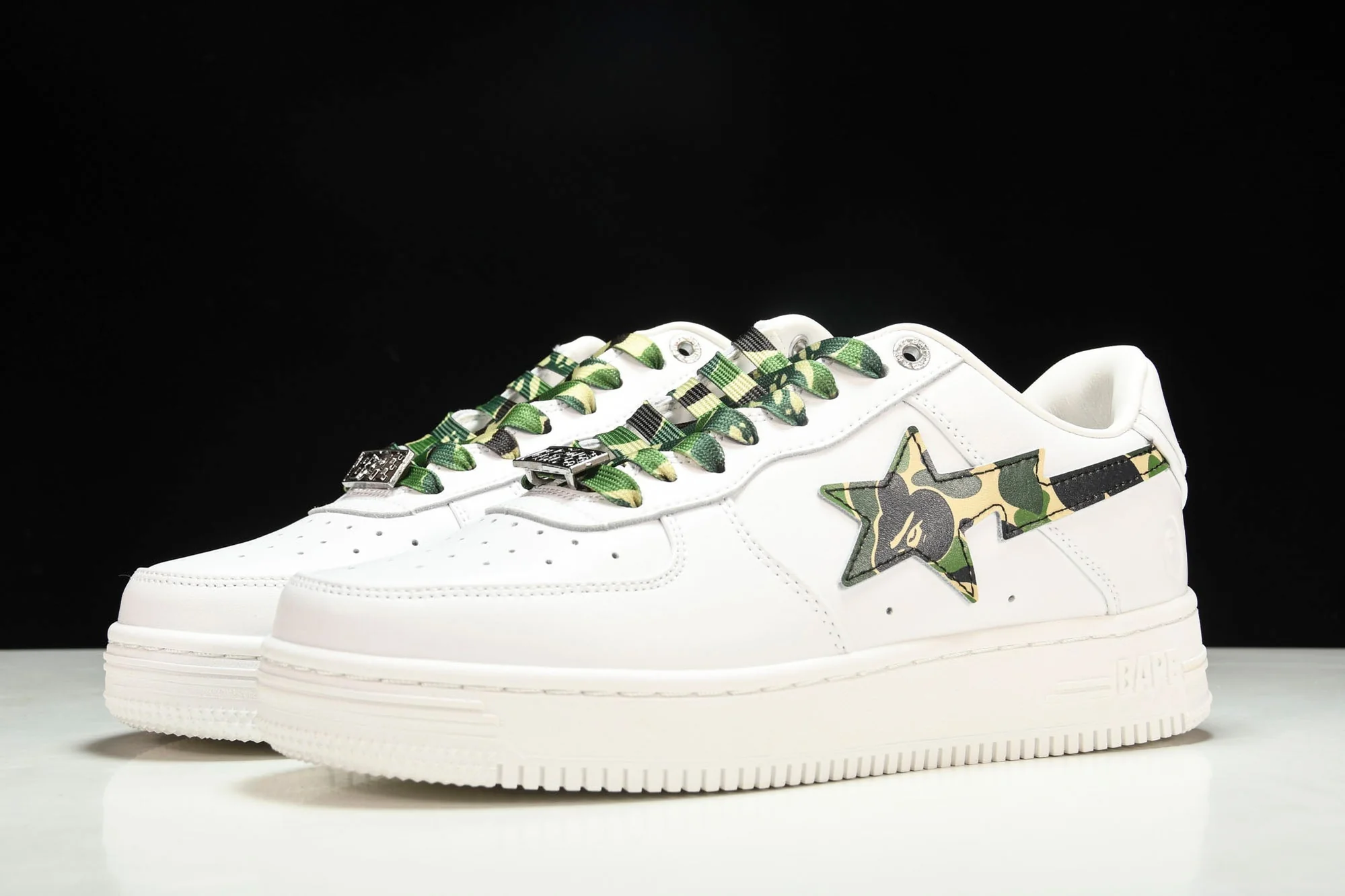 A Bathing Ape Bape Sta 'White ABC Camo Green'