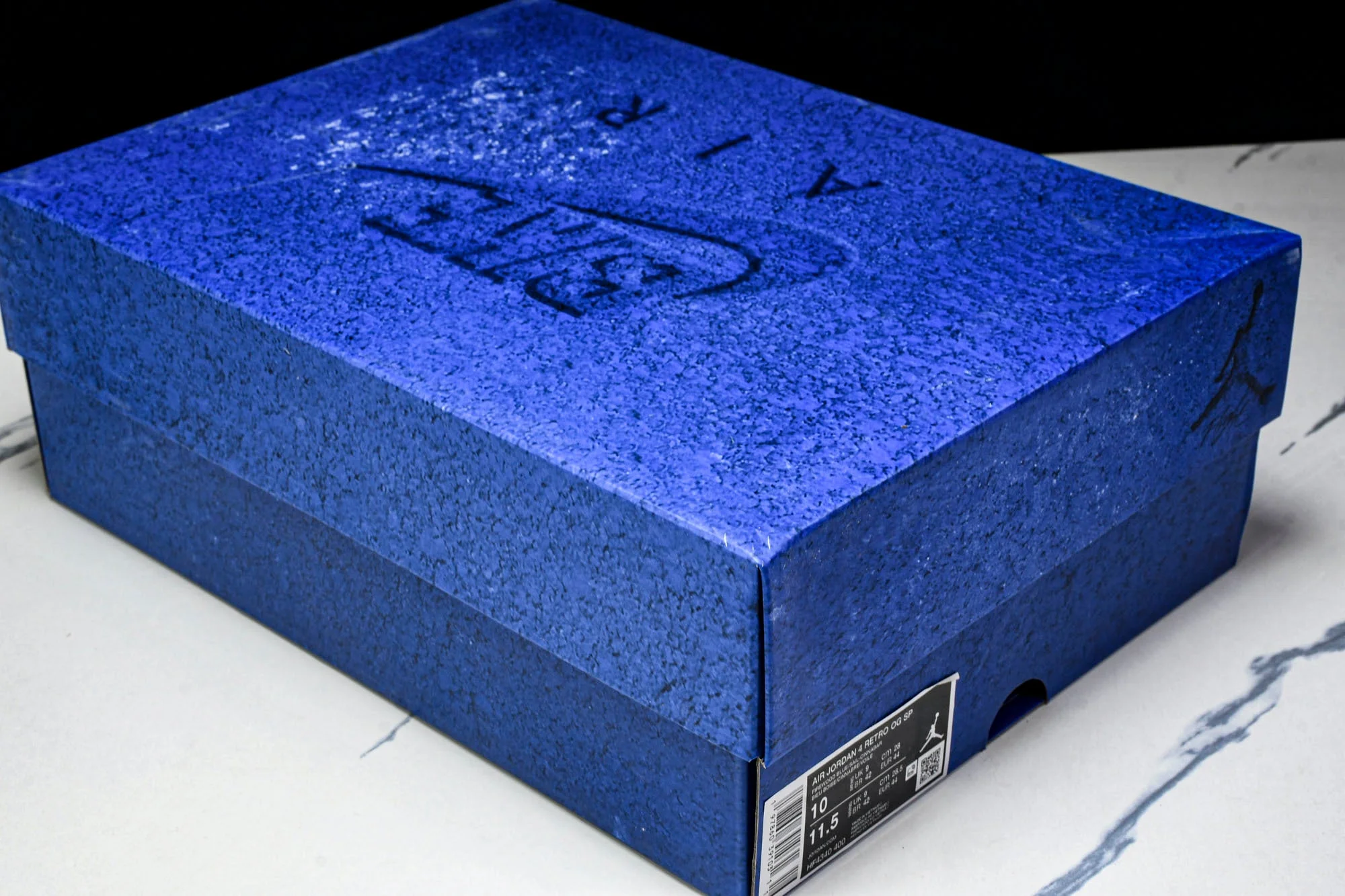 Nigel Sylvester x AJ4 Retro OG Brick by Brick 'Blue' (Unreleased)