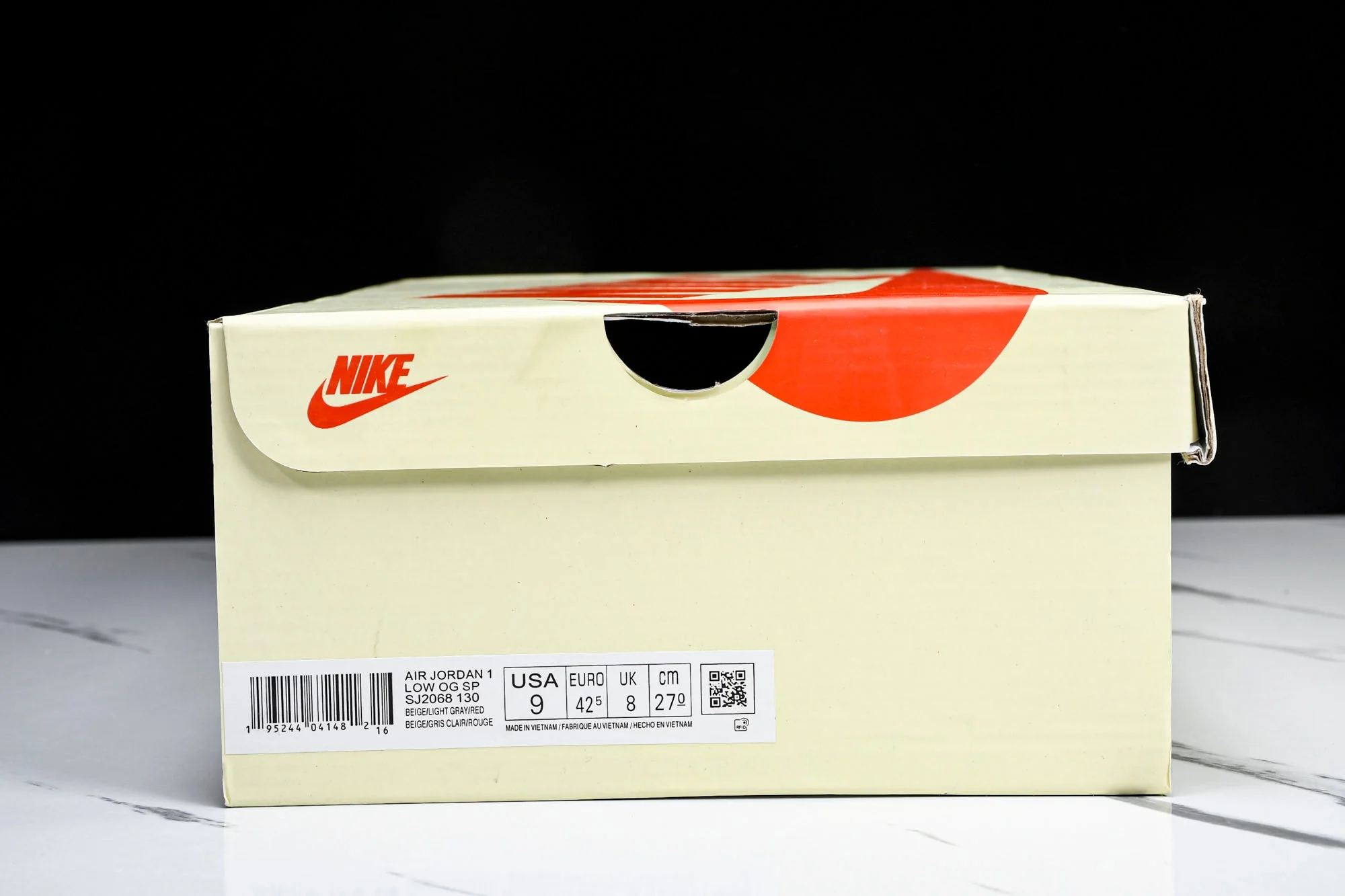 Travis Scott AJ1 Low x Stussy 'Grey White Red' (Custom)