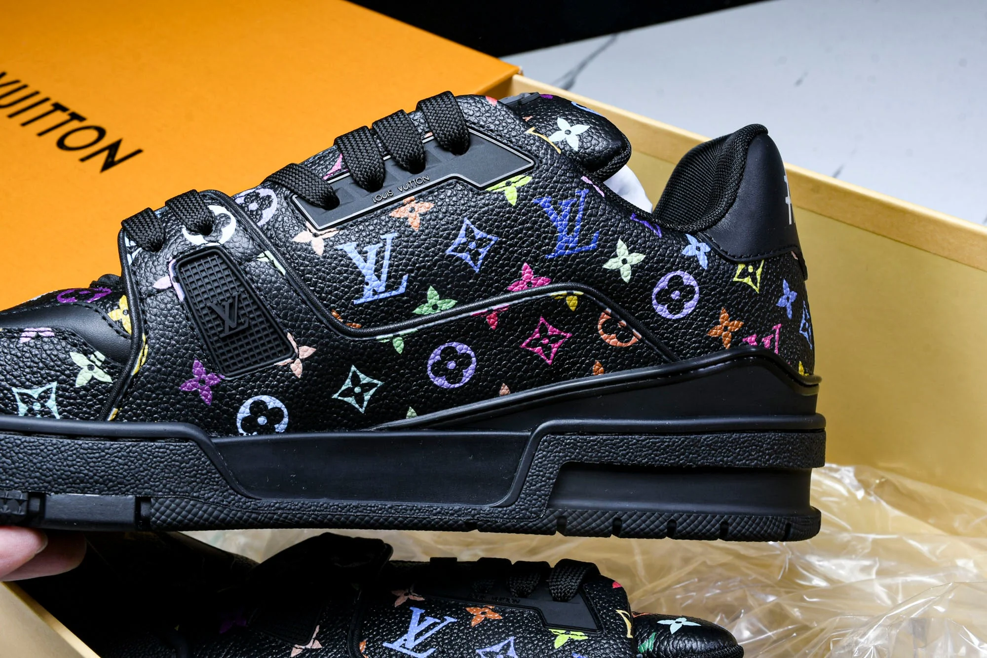 Louis Vuittоп Trainer Low x Takashi Murakami 'Black Multicolor'