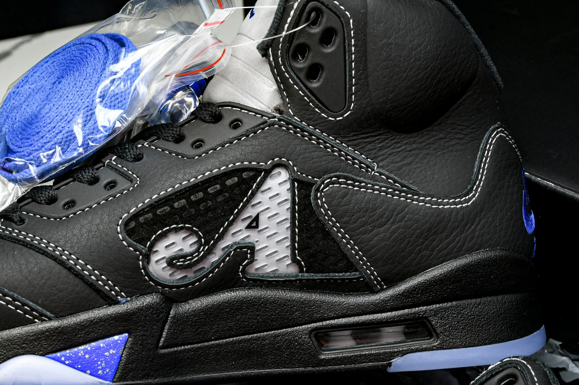 AJ5 Retro x Awake NY 'Black Racer Blue'