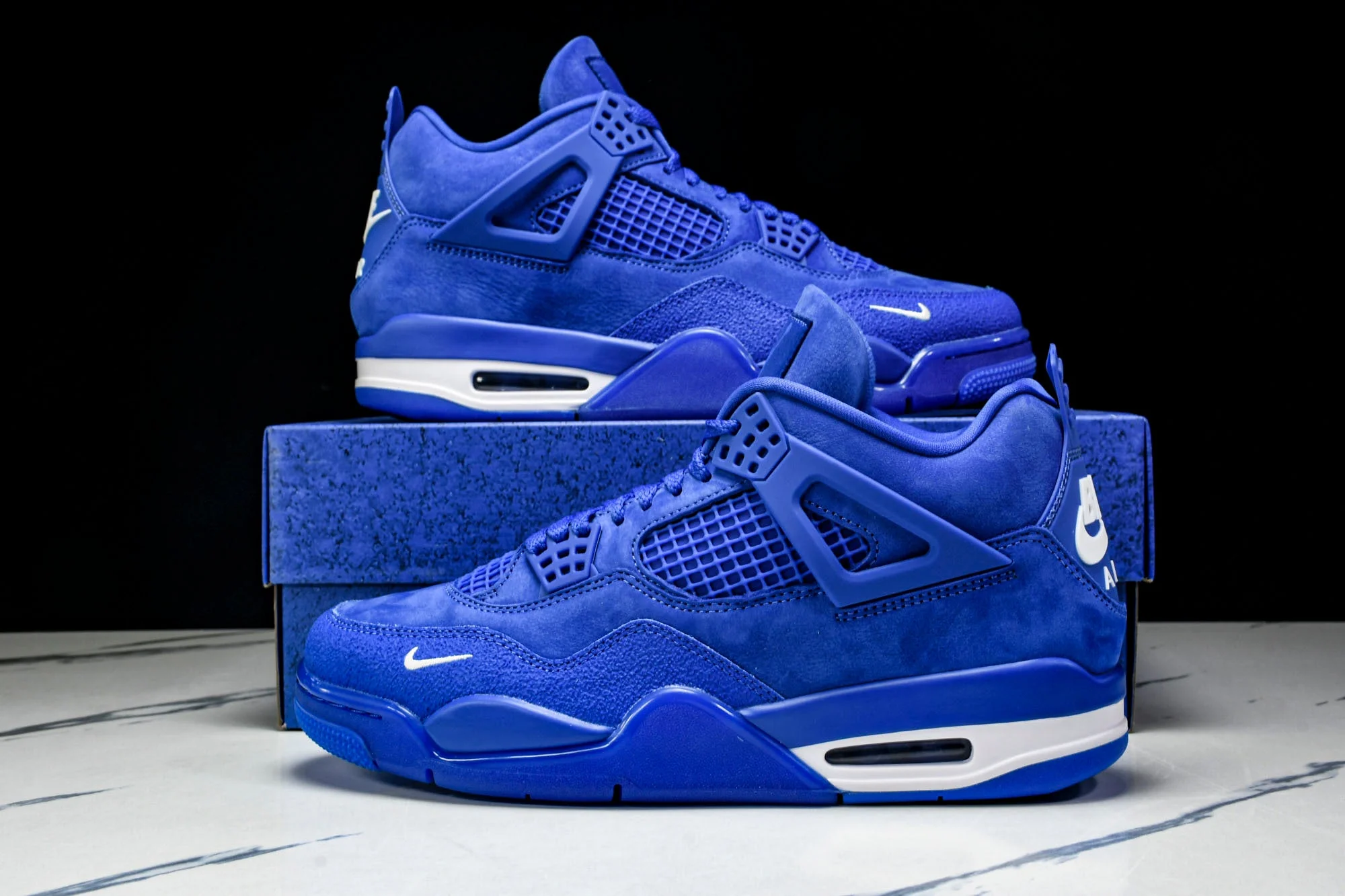 Nigel Sylvester x AJ4 Retro OG Brick by Brick 'Blue' (Unreleased)