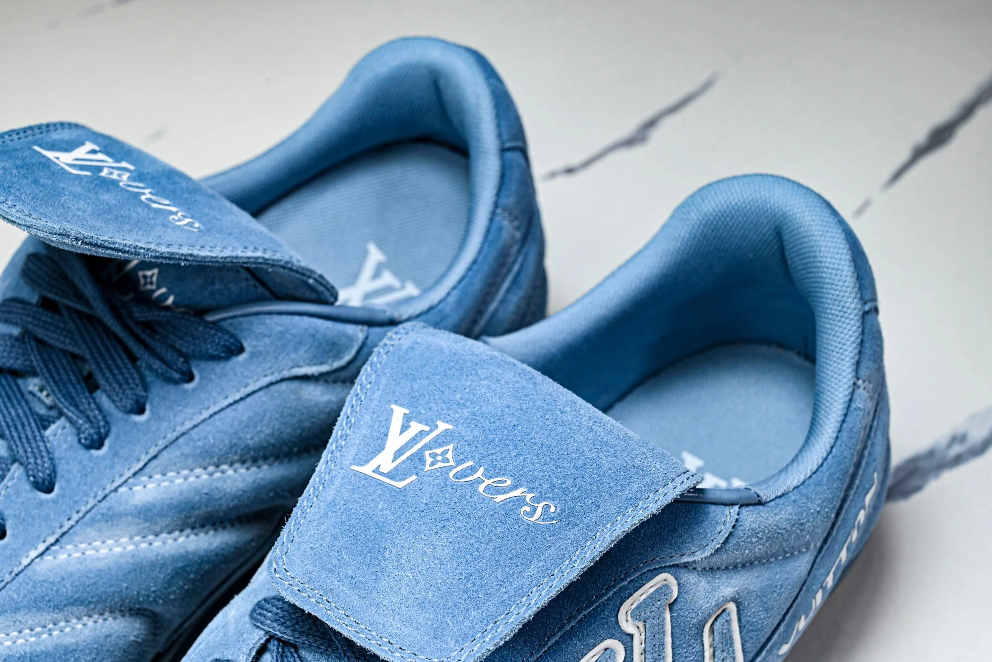 Louis Vuittоп Footprint Soccer Sneaker 'Blue Suede'