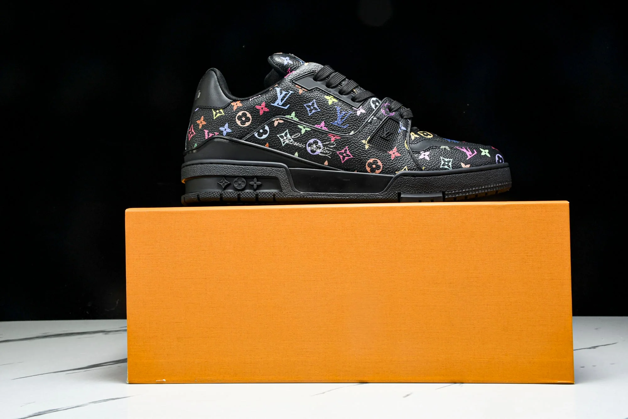 Louis Vuittоп Trainer Low x Takashi Murakami 'Black Multicolor'