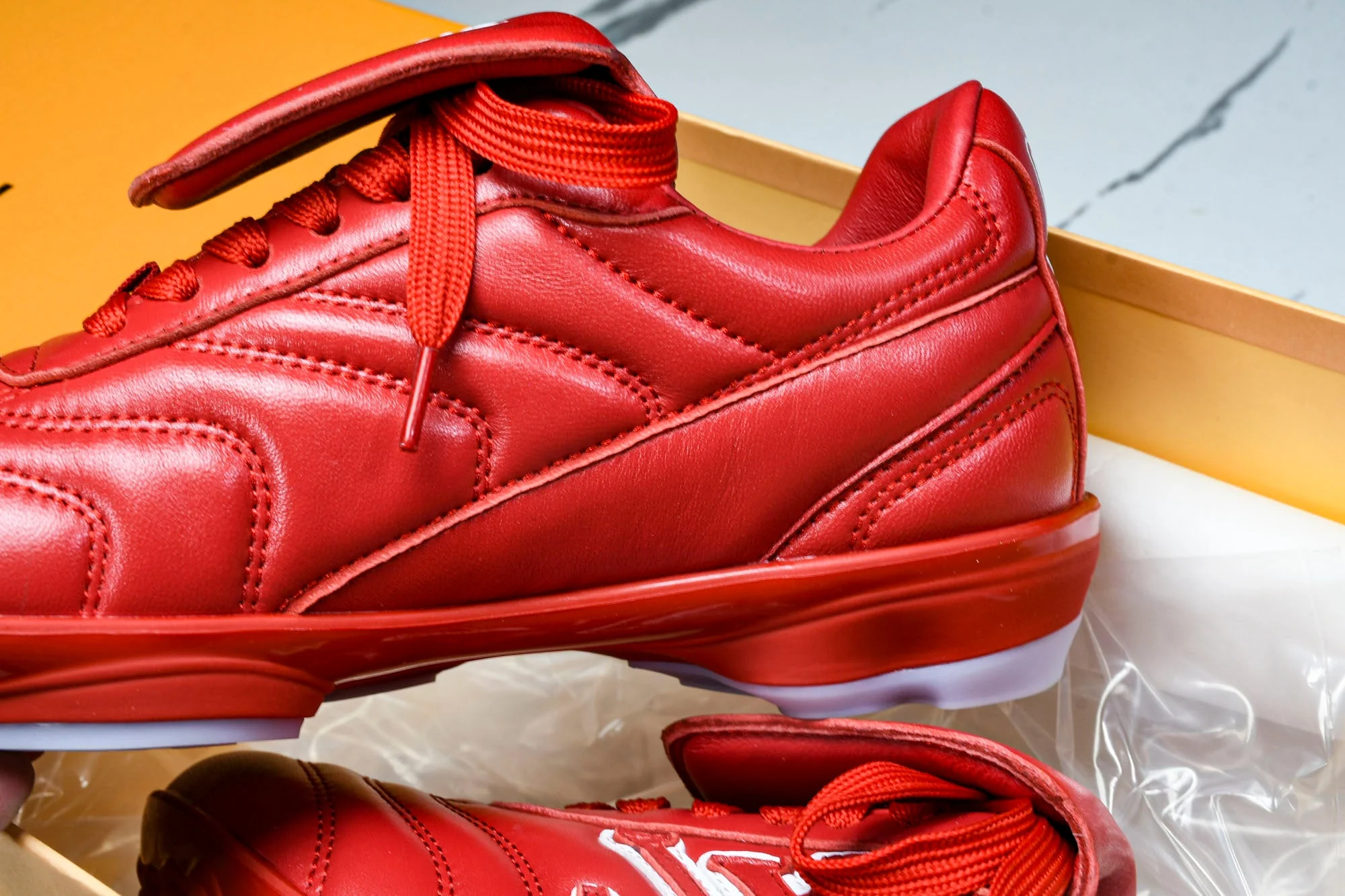 Louis Vuittоп Footprint Soccer Sneaker 'Red'