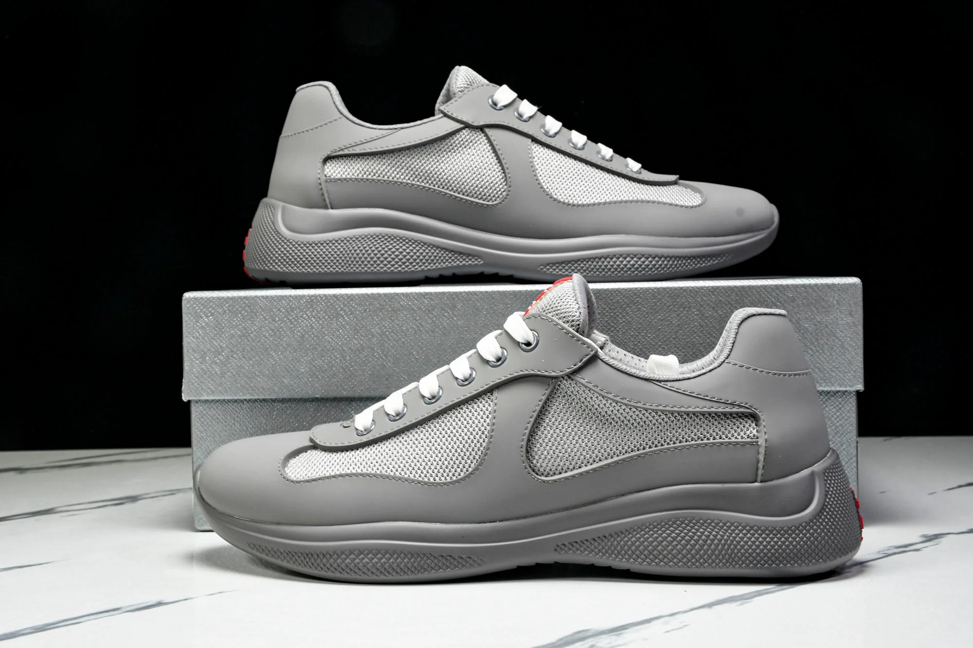 Prada America's Cup Sneaker Soft Rubber 'Steel Grey'