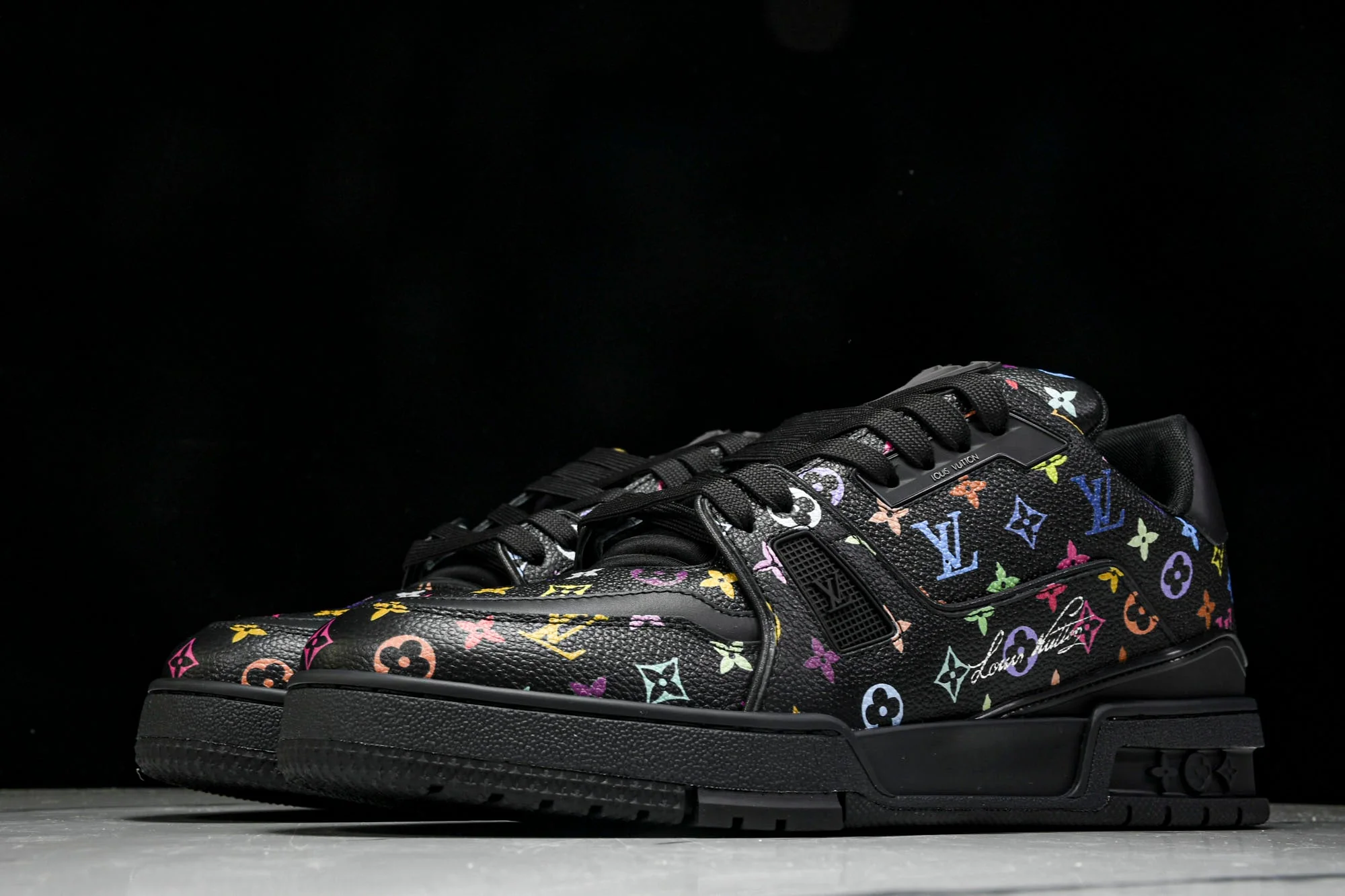 Louis Vuittоп Trainer Low x Takashi Murakami 'Black Multicolor'