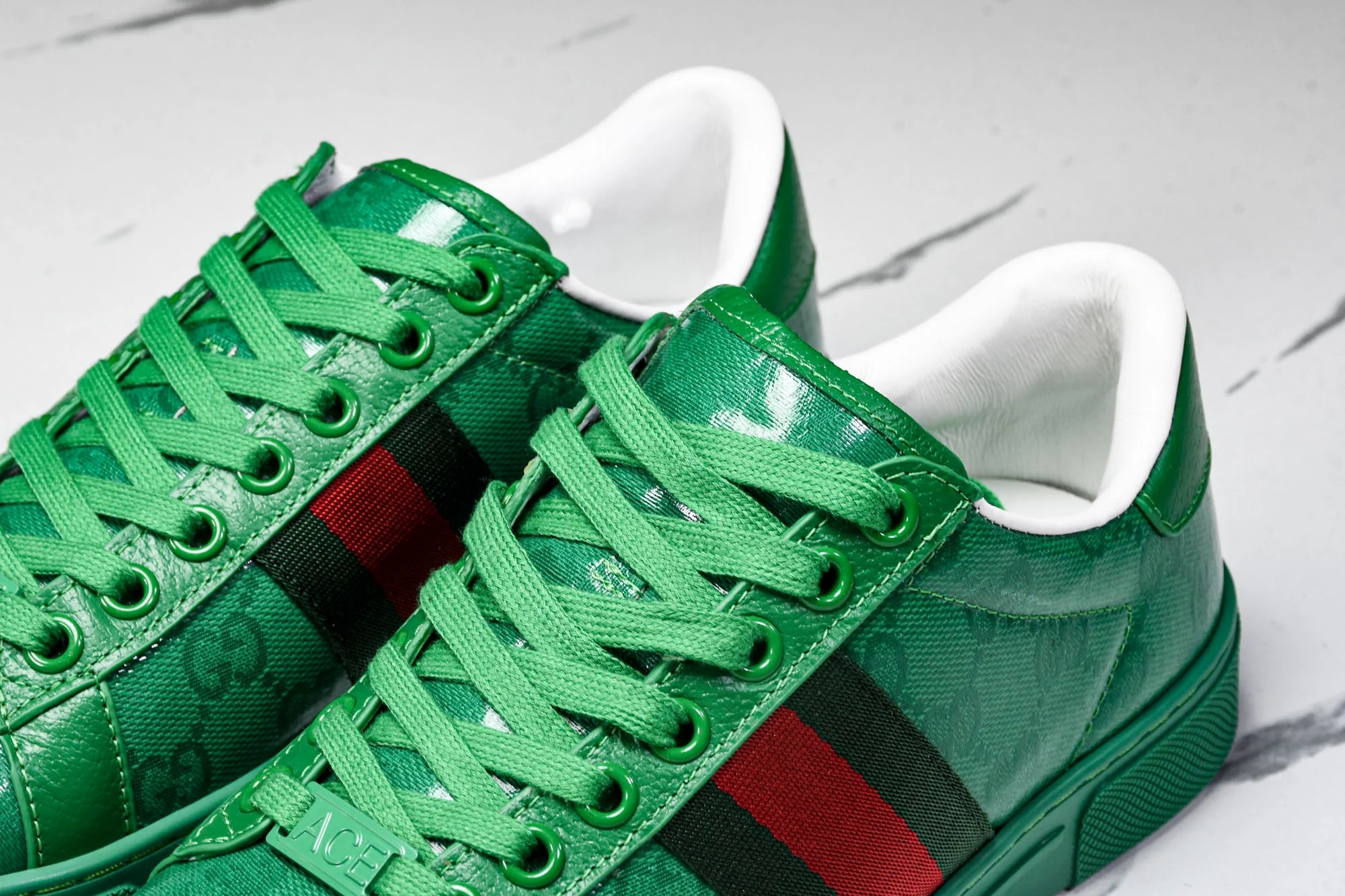 Guссi Ace Web 'Green Monogram'