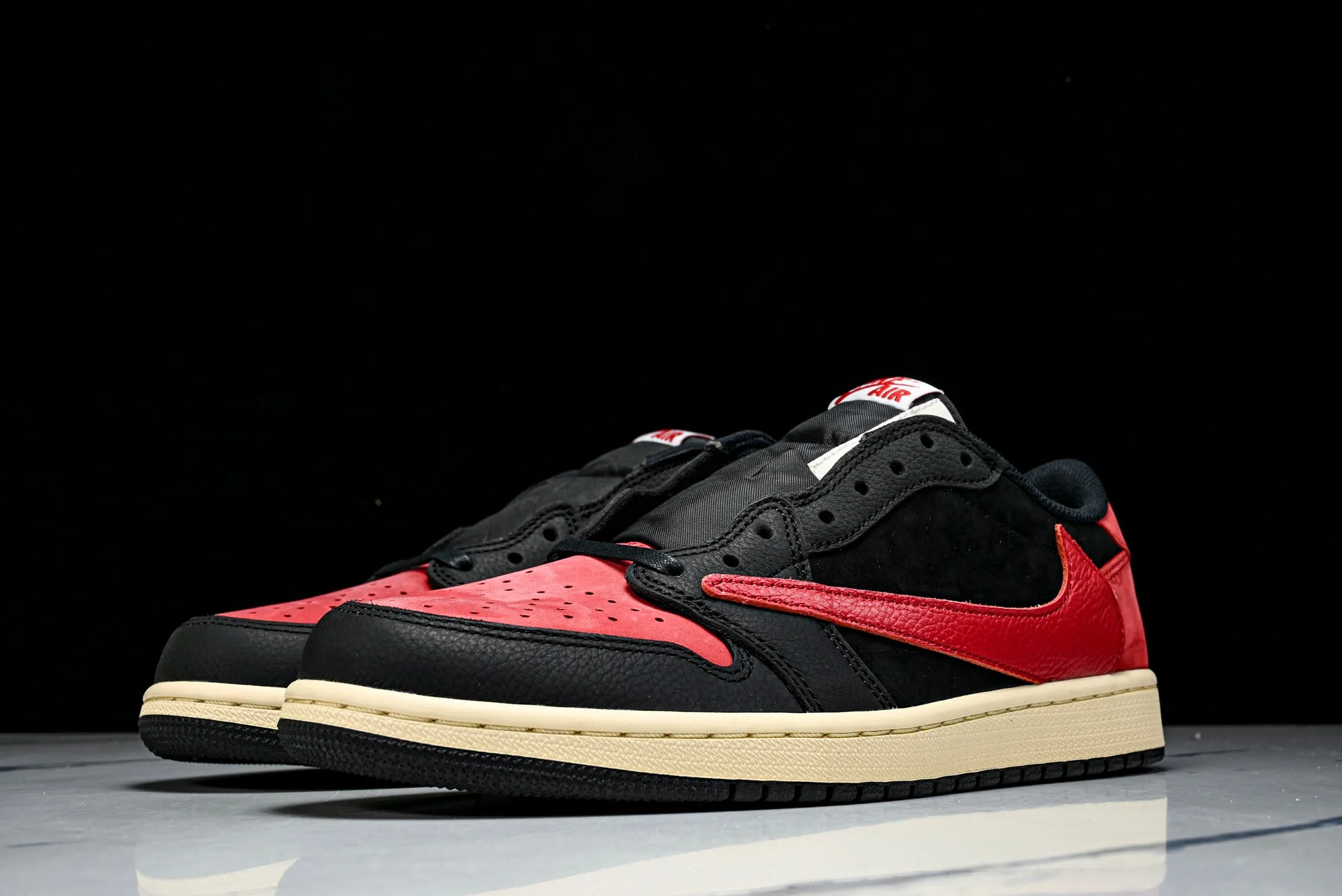 Travis Scott AJ1 Retro Low 'Black Red' (Unreleased)