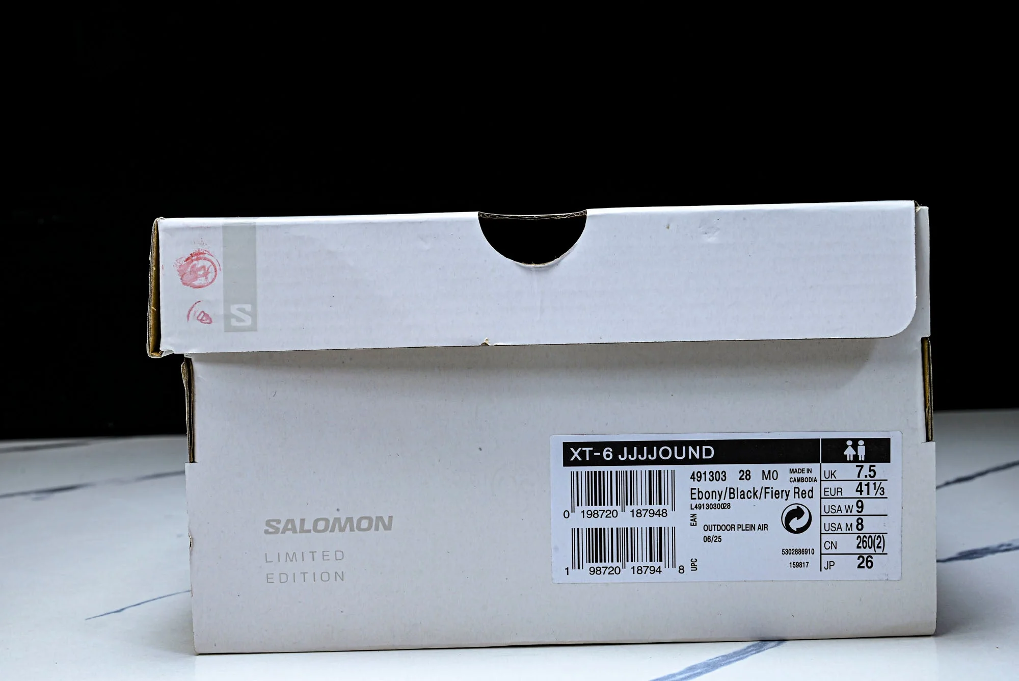 Salomon x JJJJound XT-6 'Black Fiery Red'