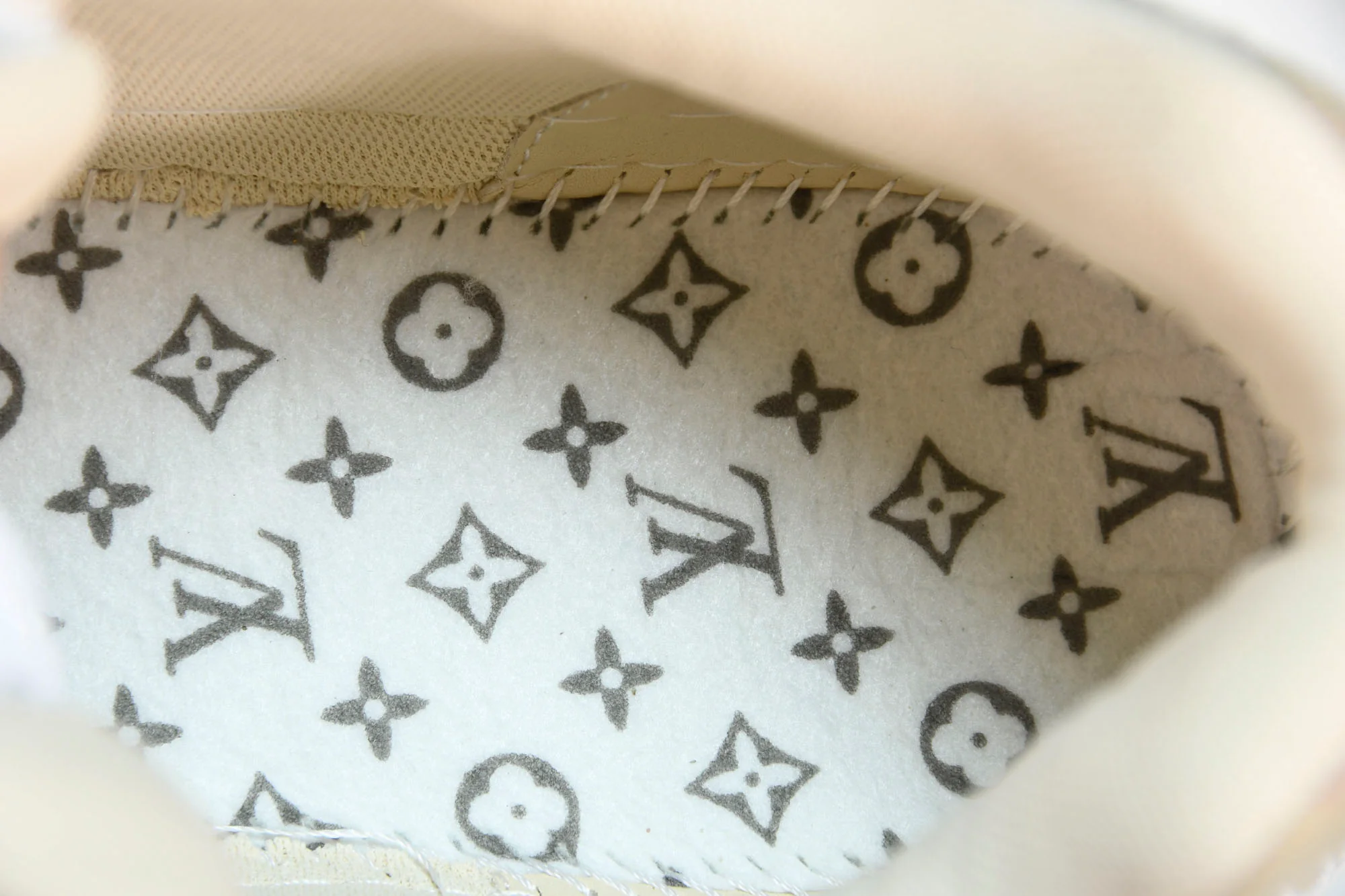 Louis Vuittоп Trainer Low Velcro Strap 'Monogram Denim Beige'