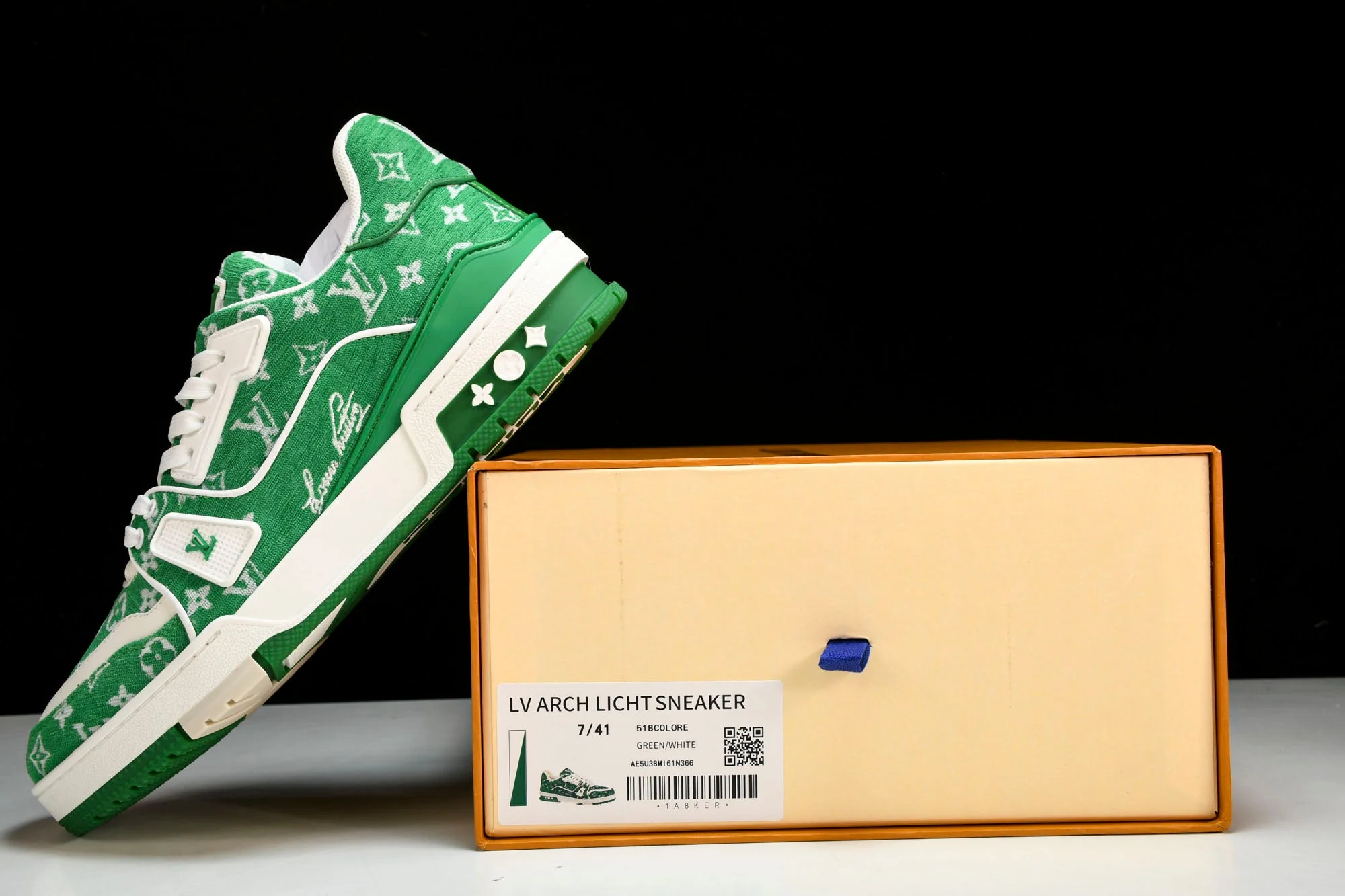 Louis Vuittоп Trainer Low 'Green Monogram Textile'