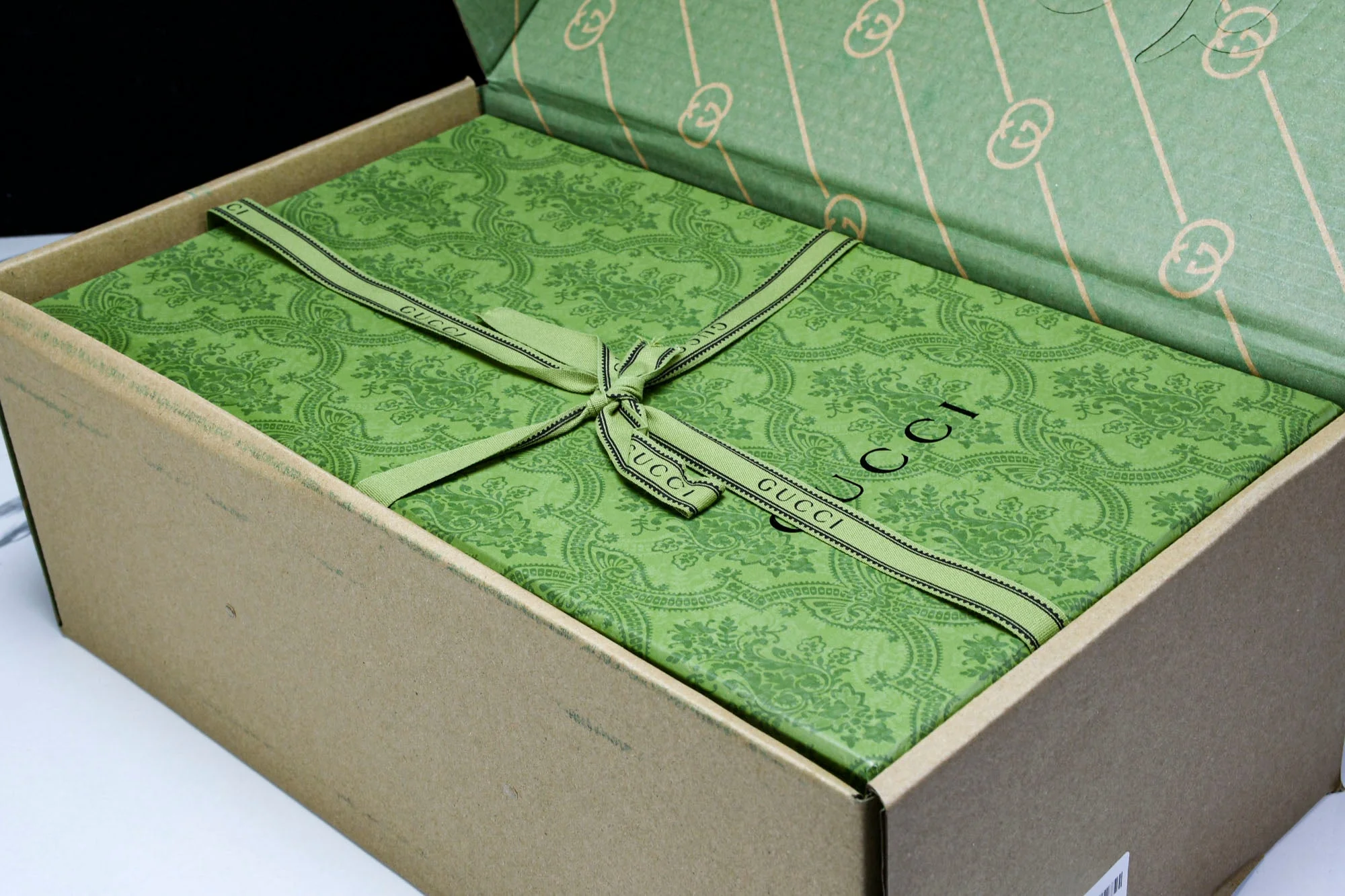 Guссi Ace Web 'Embossed Beige Monogram'