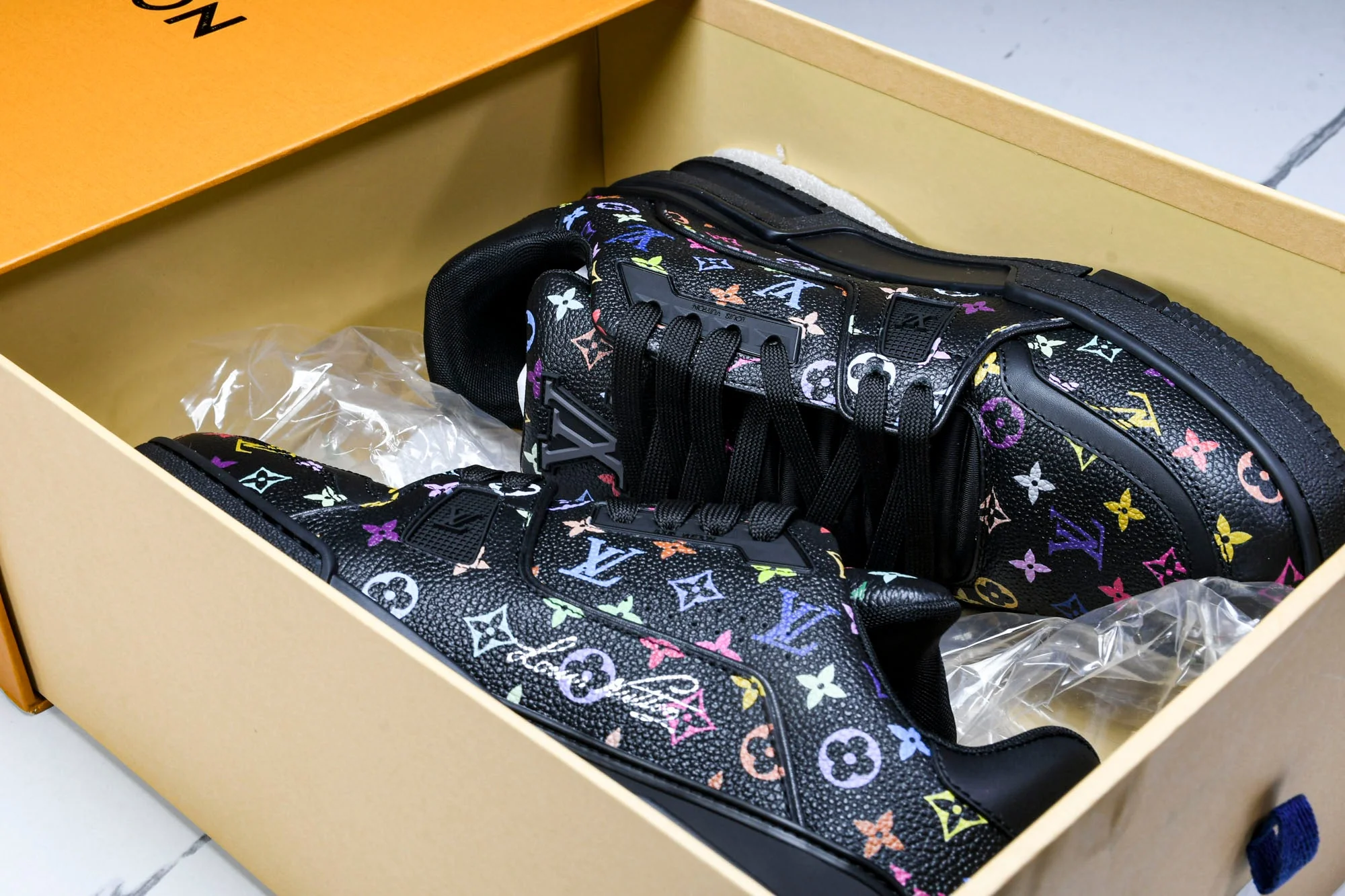 Louis Vuittоп Trainer Low x Takashi Murakami 'Black Multicolor'