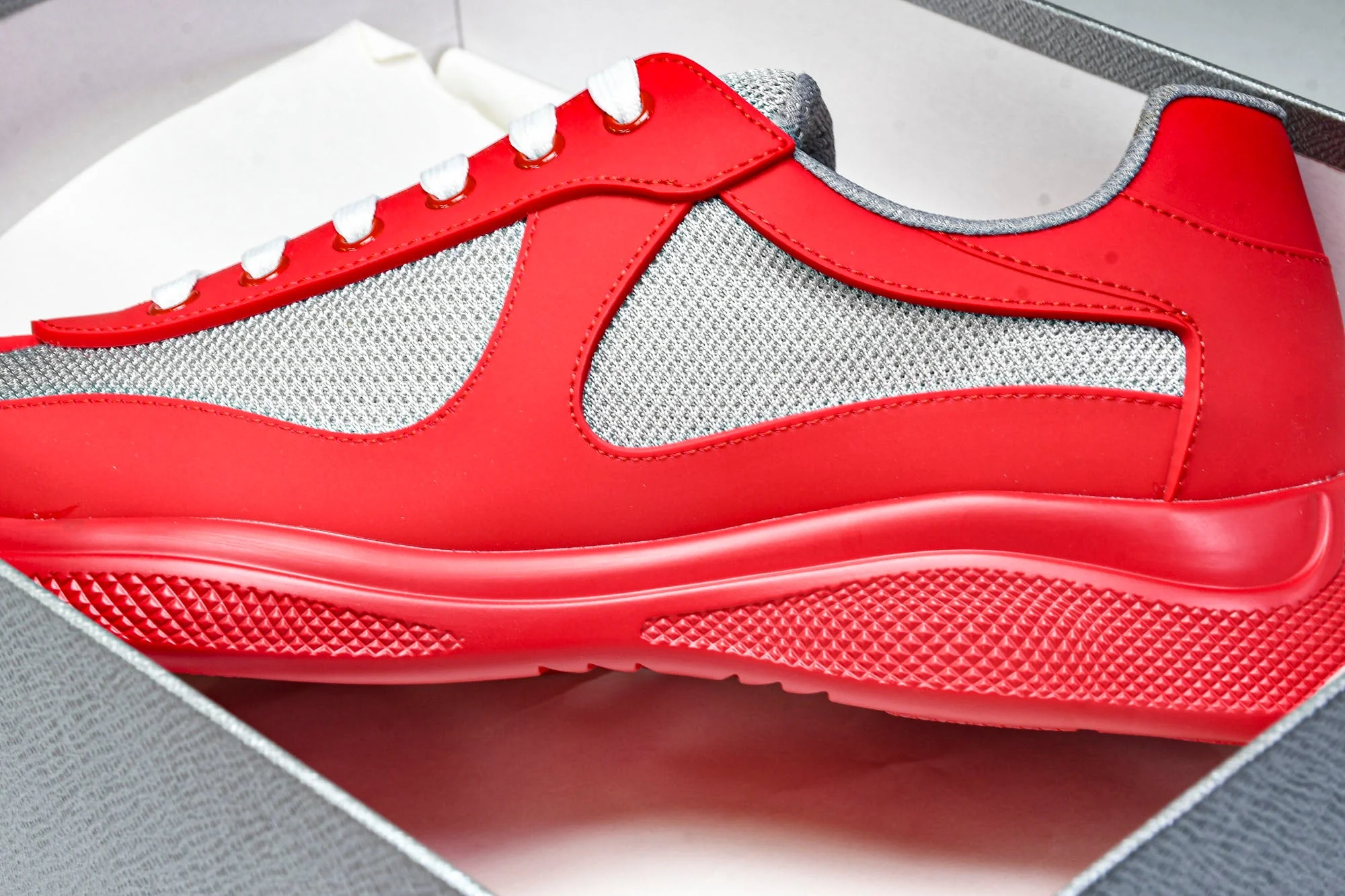 Prada America's Cup Sneaker Soft Rubber 'Red'