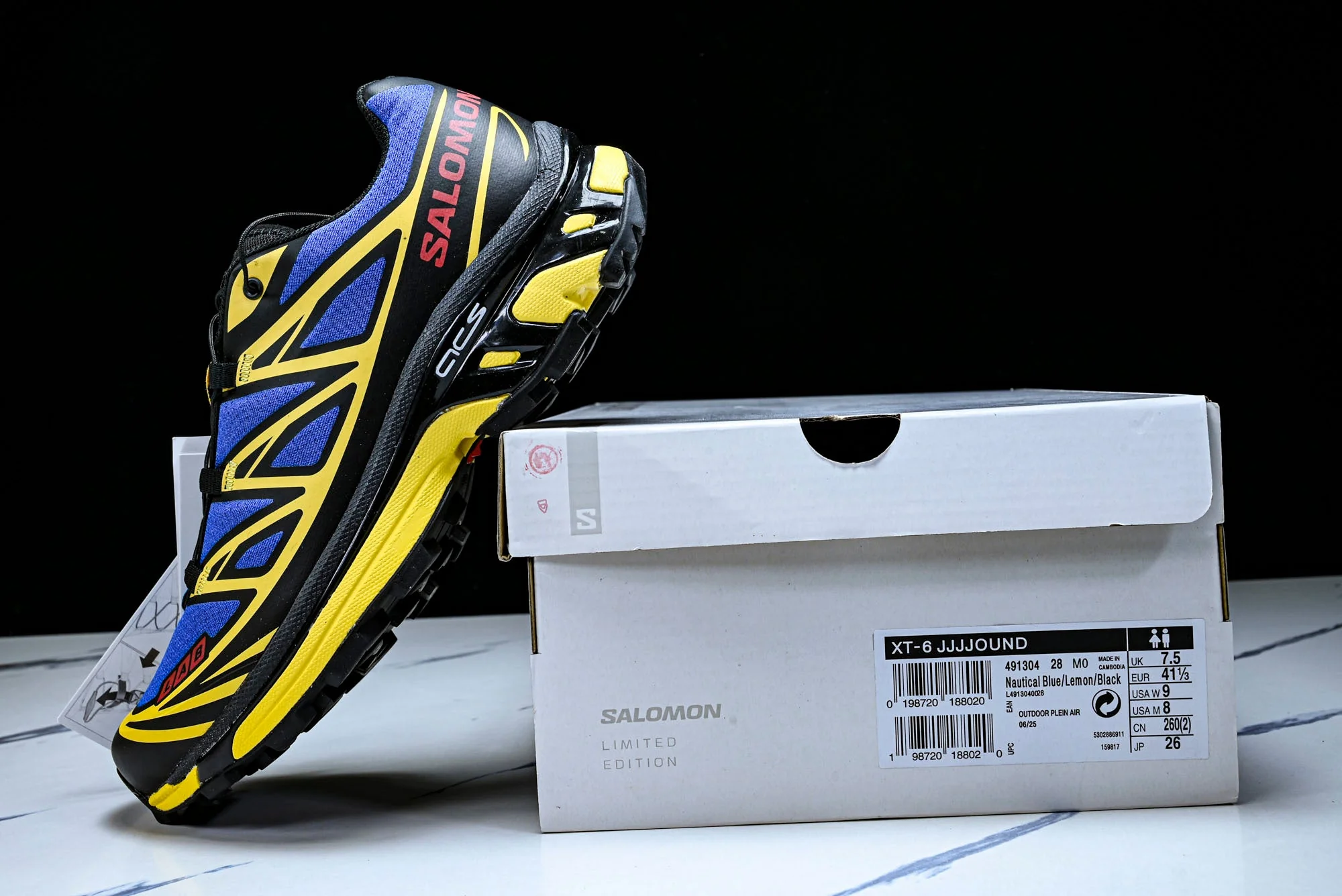 Salomon x JJJJound XT-6 'Nautical Blue Lemon'