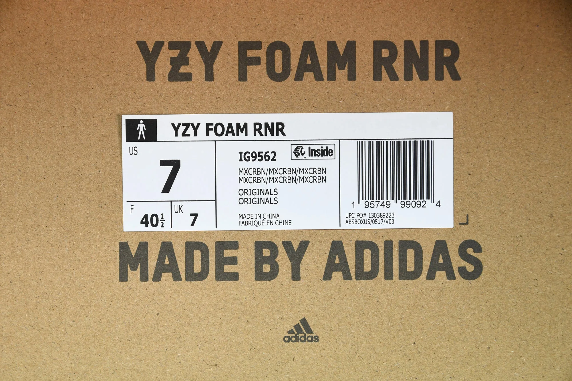 Yzy Foam RNNR 'MX Carbon'