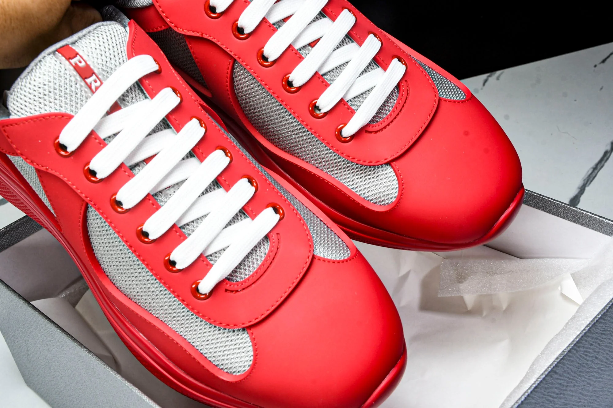 Prada America's Cup Sneaker Soft Rubber 'Red'