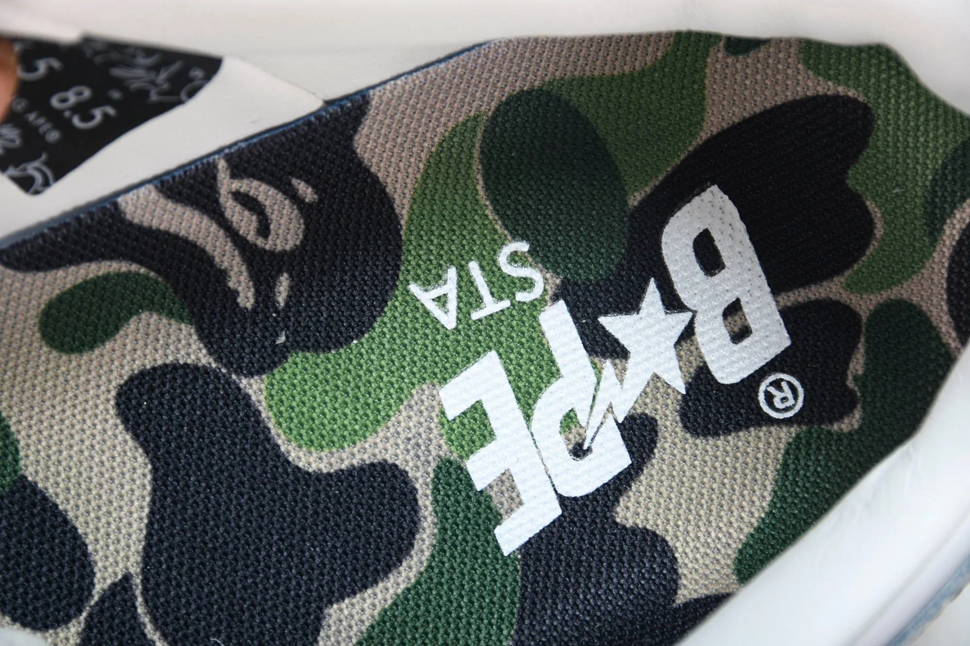 A Bathing Ape Bape Sta 'White ABC Camo Green'