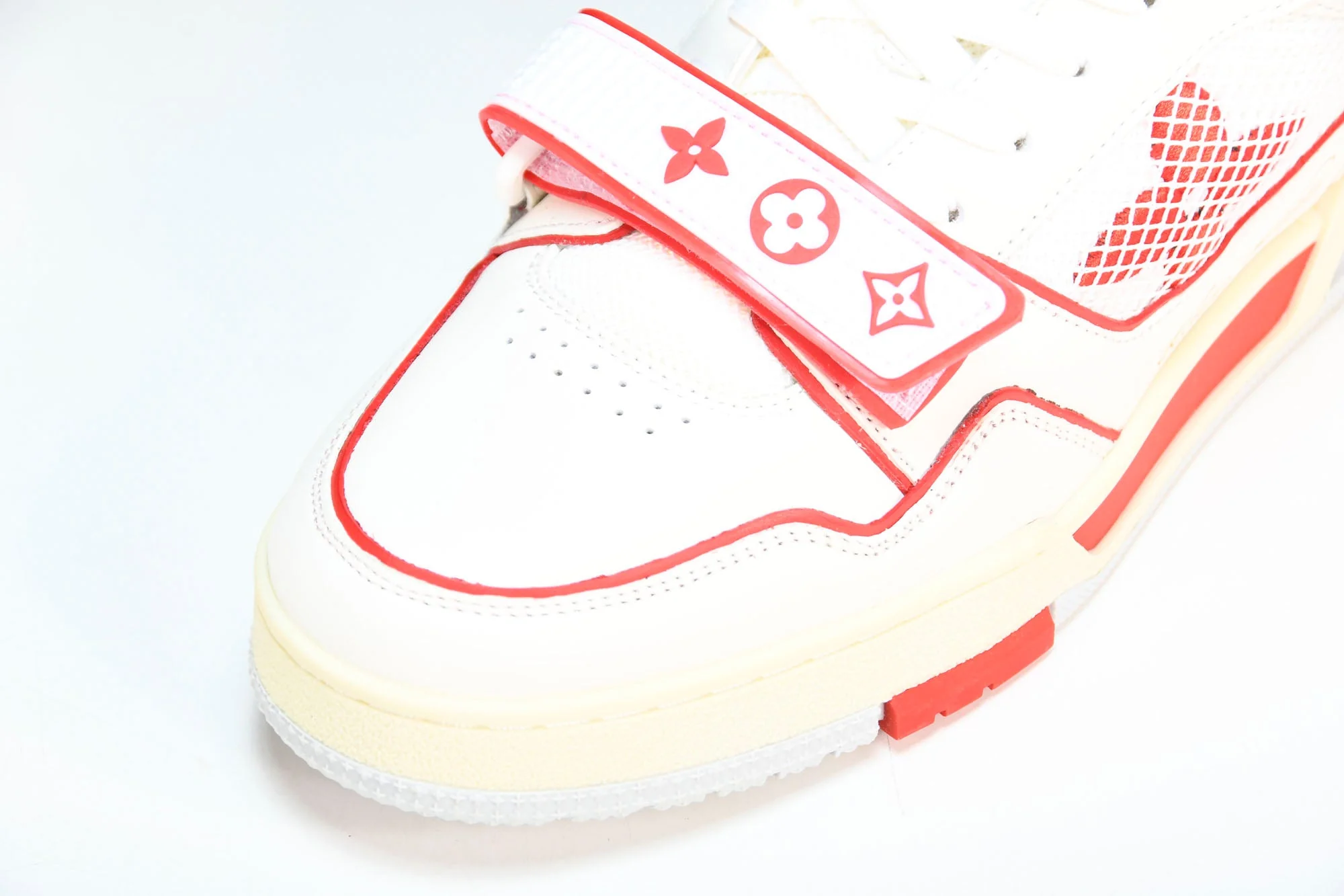 Louis Vuittоп Trainer Low Velcro Strap 'Red Mesh'