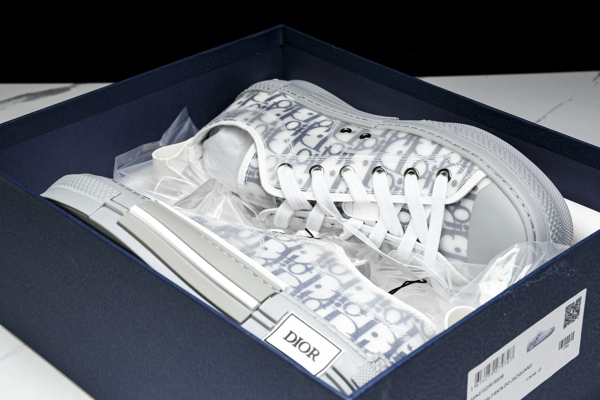 D1or B23 Low 'Oblique Grey Navy'