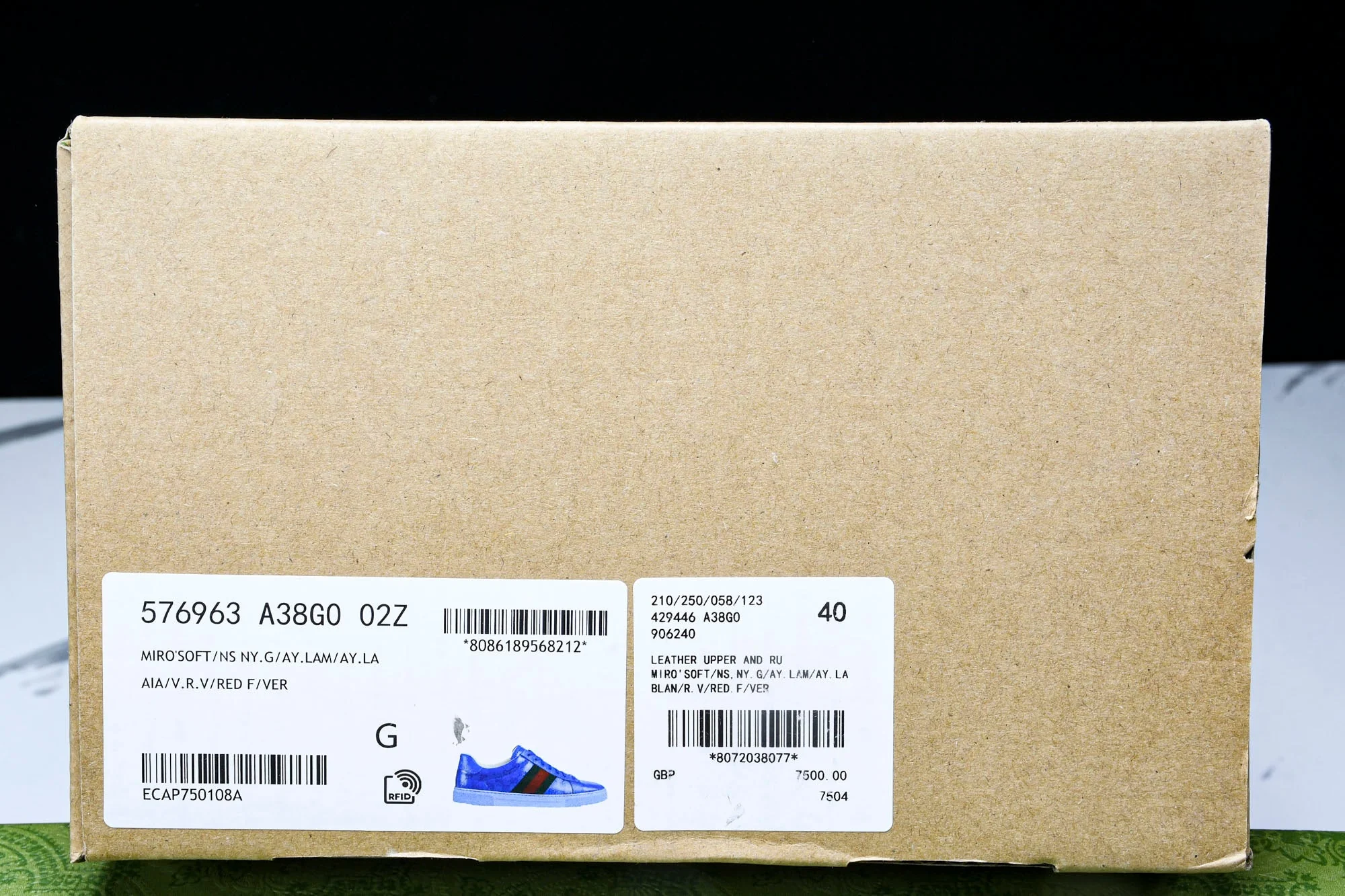 Guссi Ace Web 'Blue Monogram'