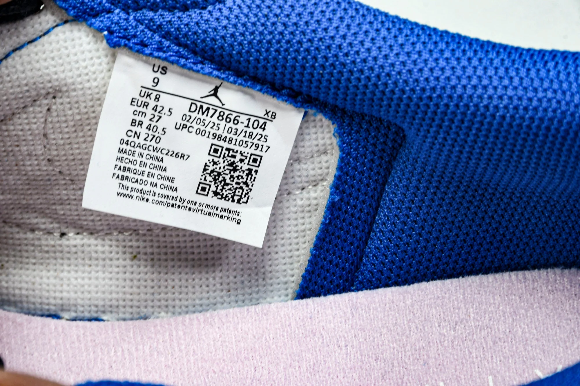 Travis Scott AJ1 Retro Low OG x Fragment 'Sail Military Blue'