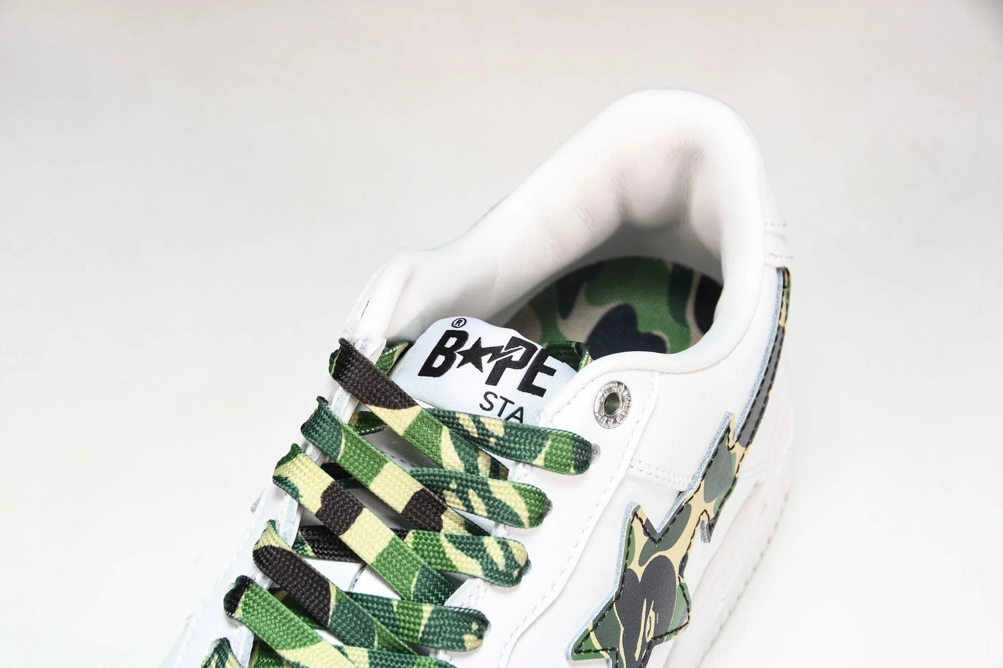 A Bathing Ape Bape Sta 'White ABC Camo Green'