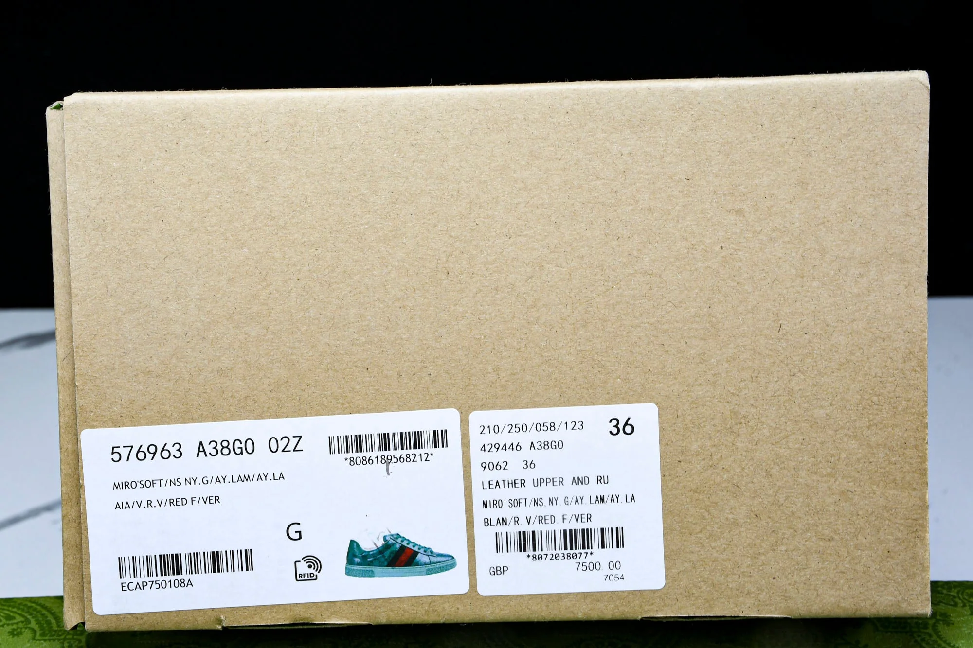 Guссi Ace Web 'Green Monogram'