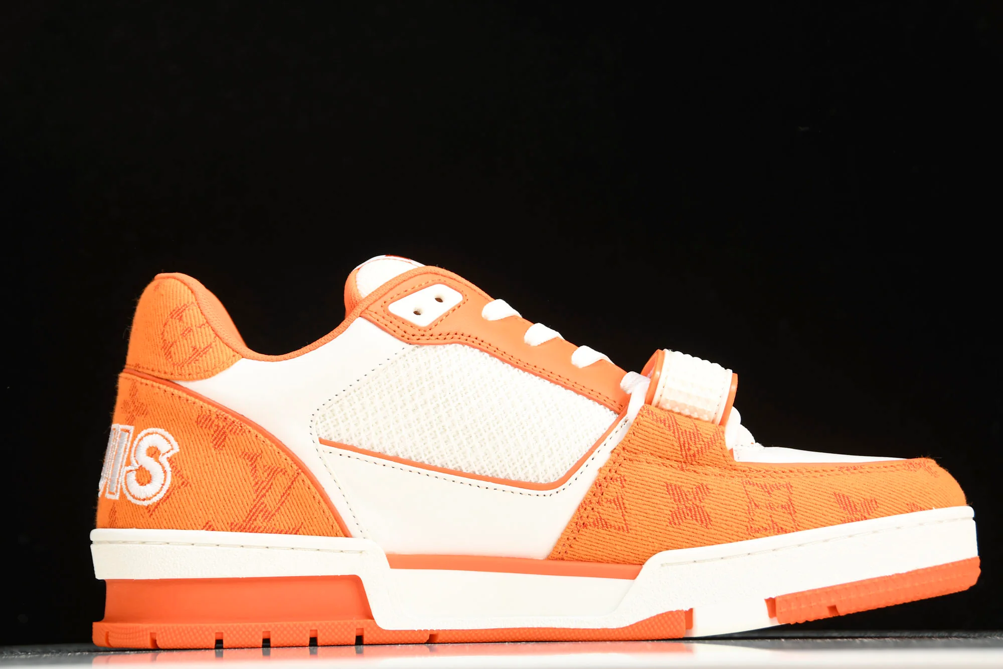 Louis Vuittоп Trainer Low Velcro Strap 'Monogram Denim Orange'