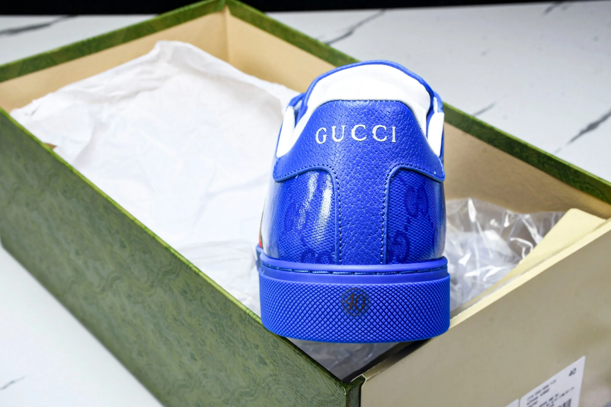 Guссi Ace Web 'Blue Monogram'