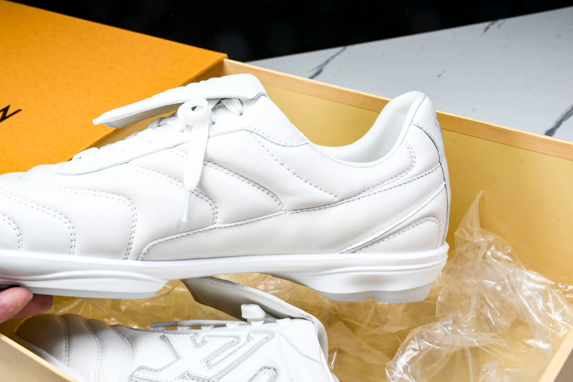 Louis Vuittоп Footprint Soccer Sneaker 'White'