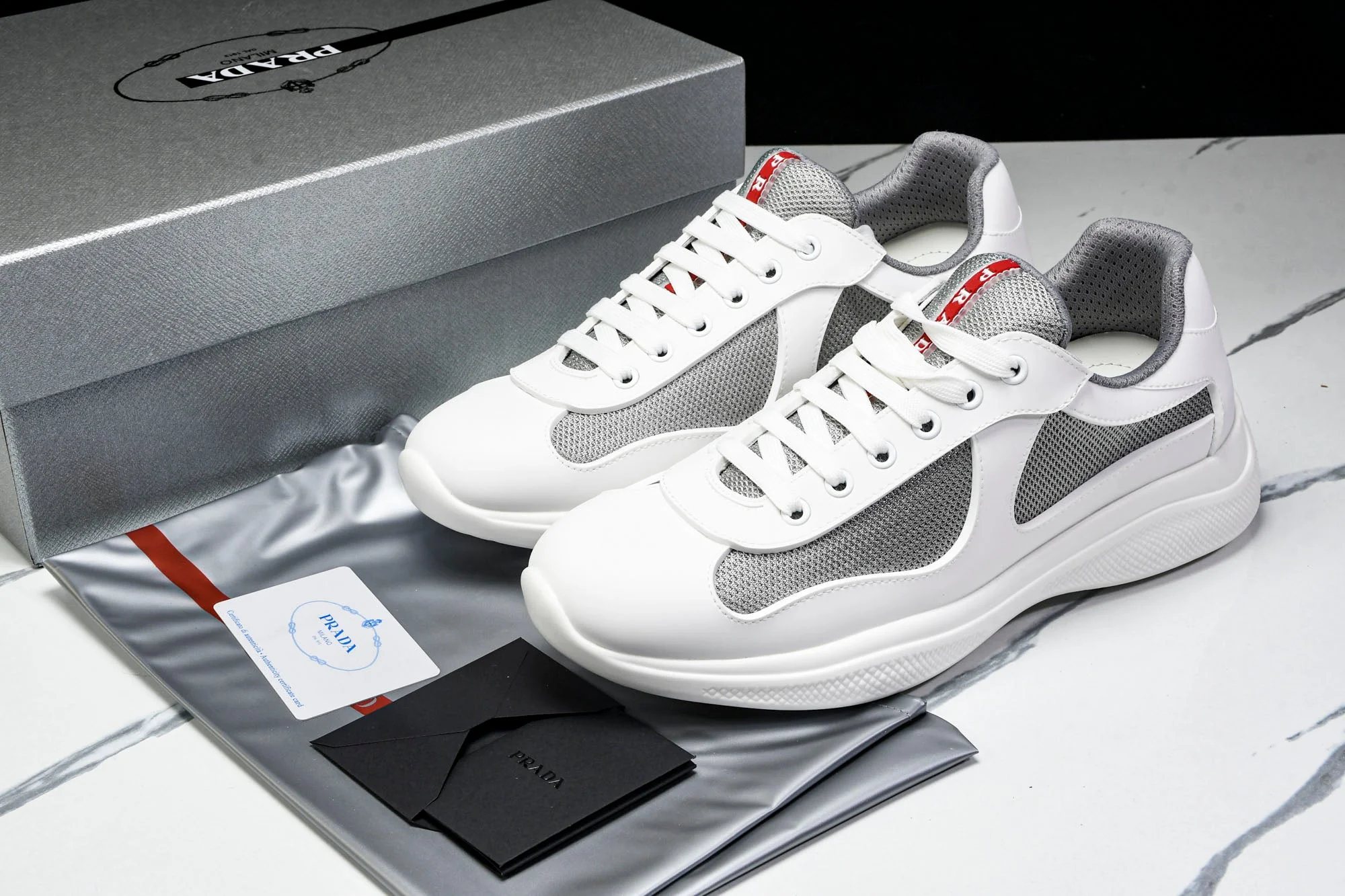 Prada America's Cup Sneaker Soft Rubber 'Cream White'