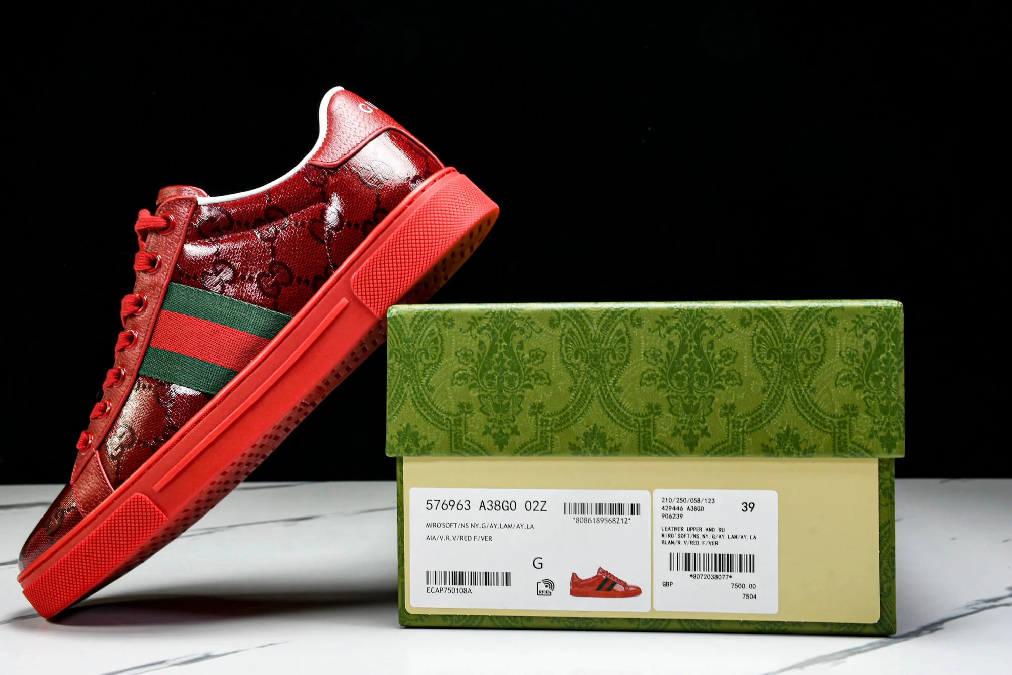 Guссi Ace Web 'Red Monogram'