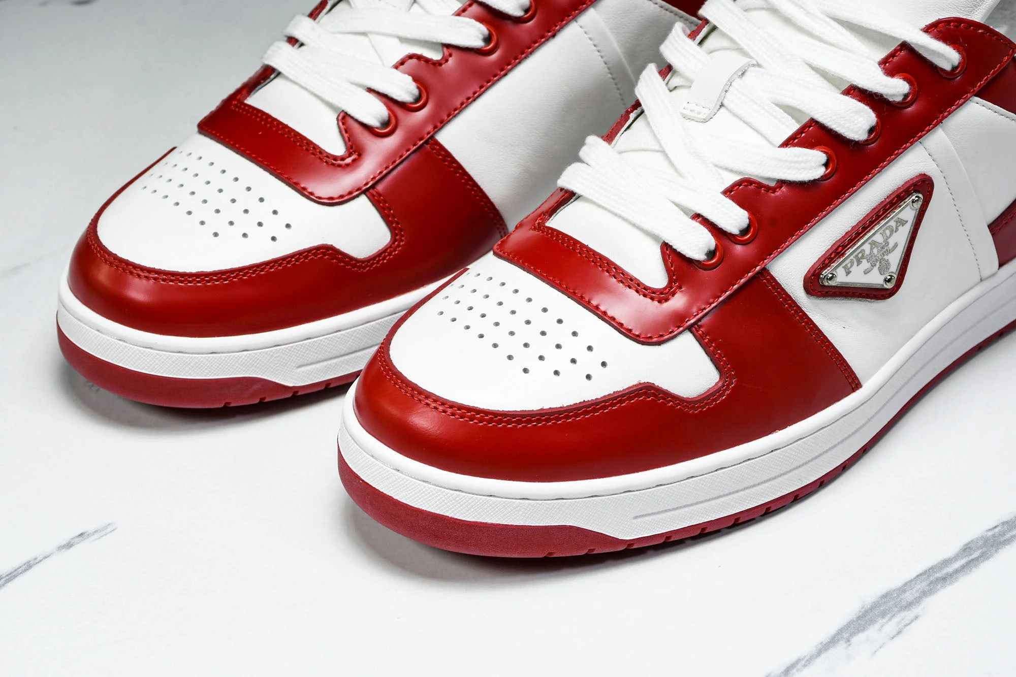 Prada Downtown Sneaker 'White Red'