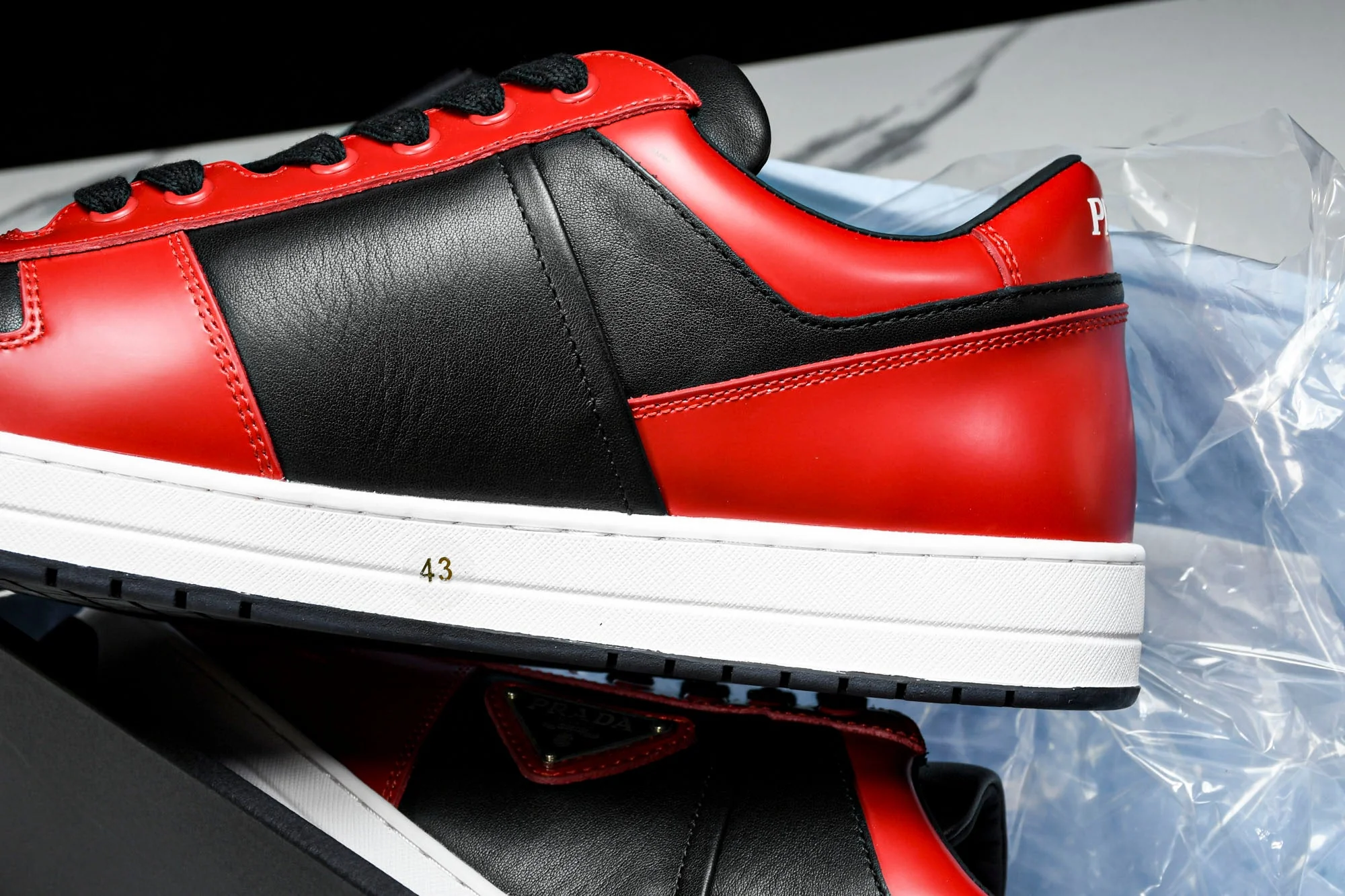 Prada Downtown Sneaker 'Black Red'